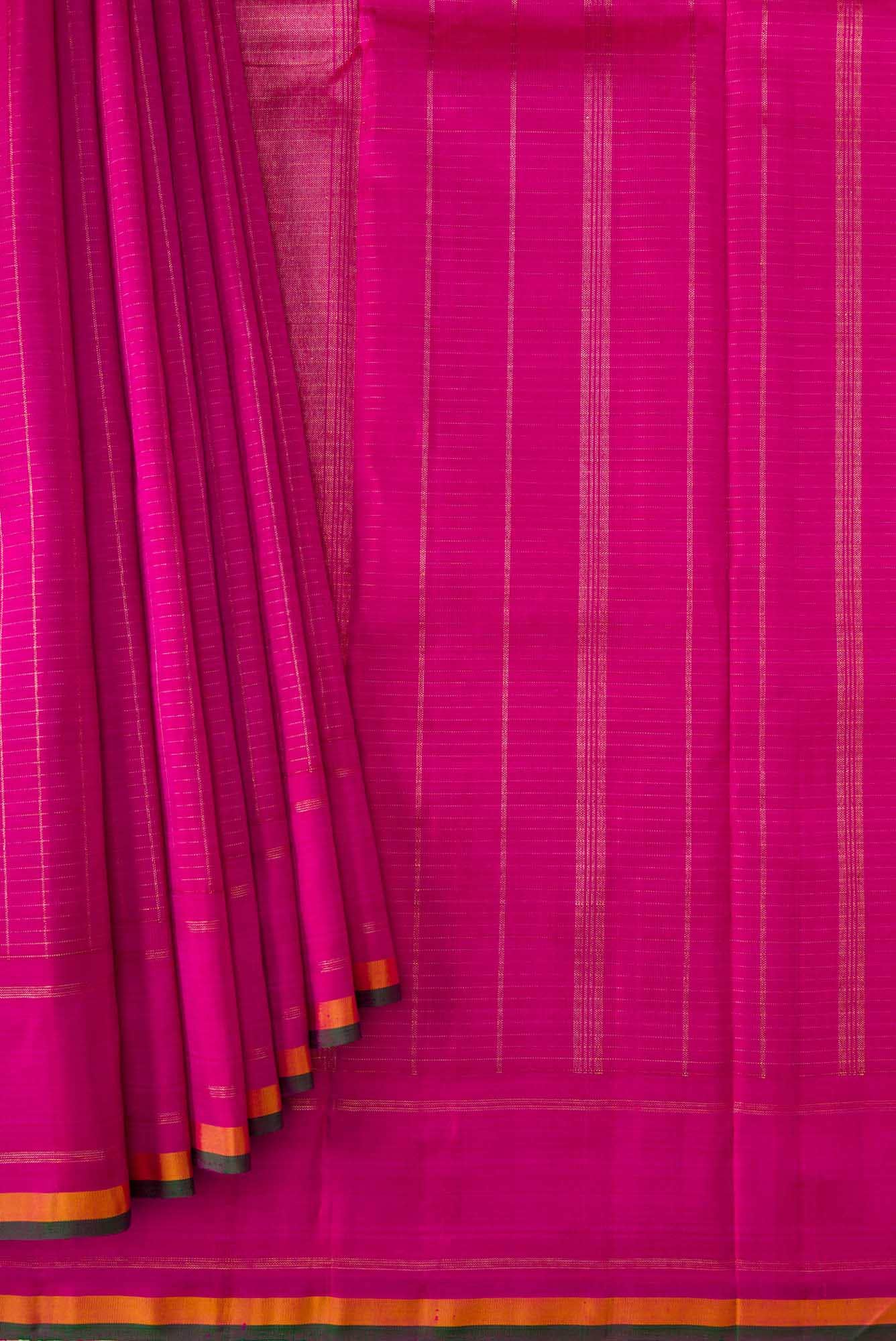 Pure Silk Pure Zari Pink Dual Tone Kanchipuram Saree