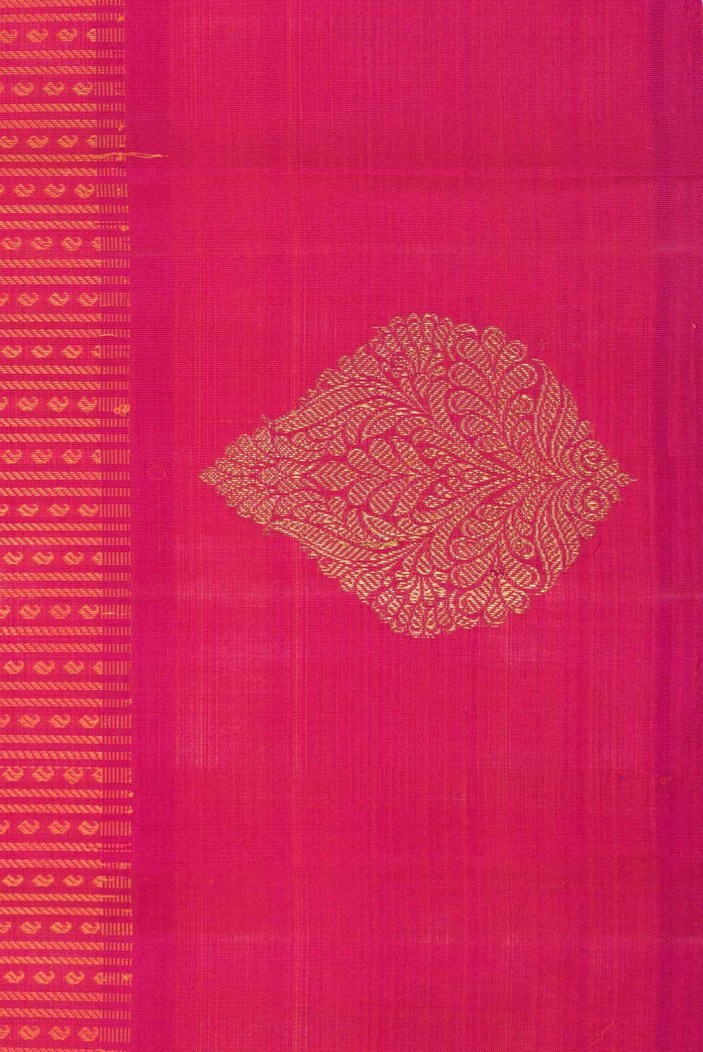 Pure Silk Pure Zari Pink Dual Tone Kanchipuram Saree