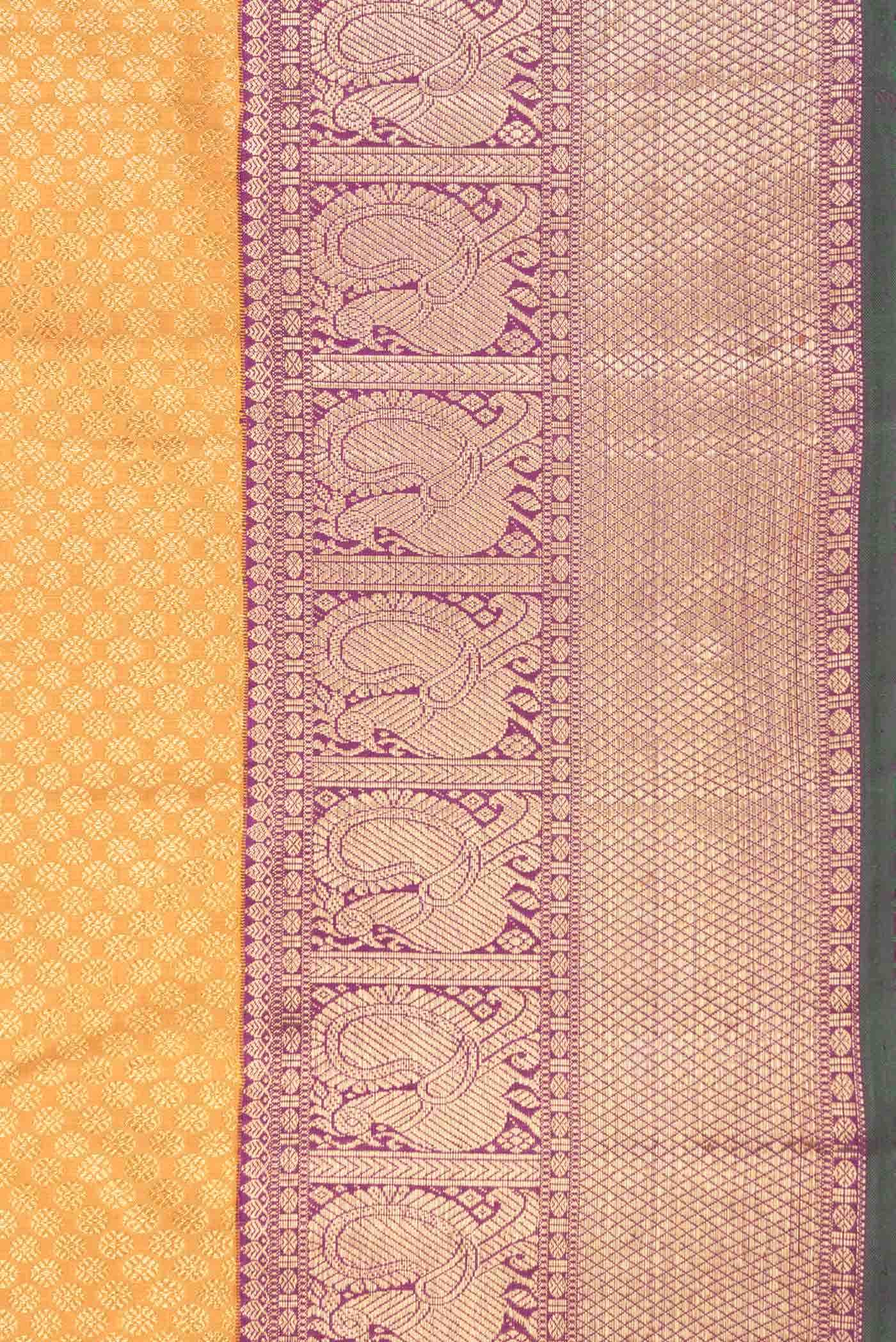 Mustard Dual Tone Kanchipuram Silk Saree