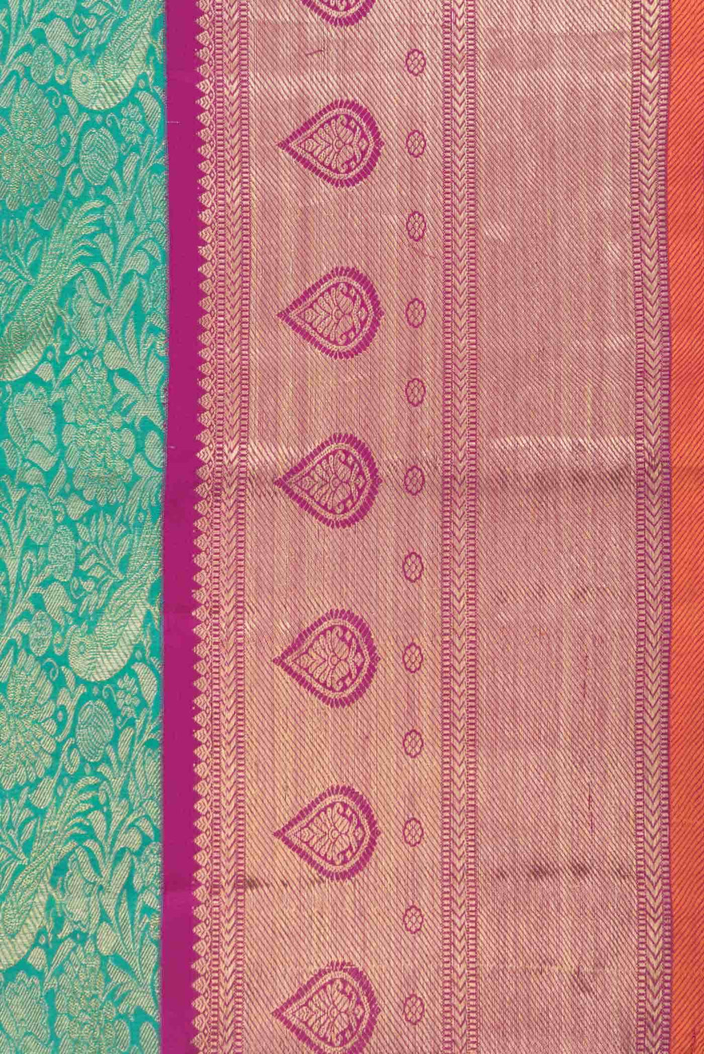 Pure Silk Pure Zari Green Kanchipuram Saree