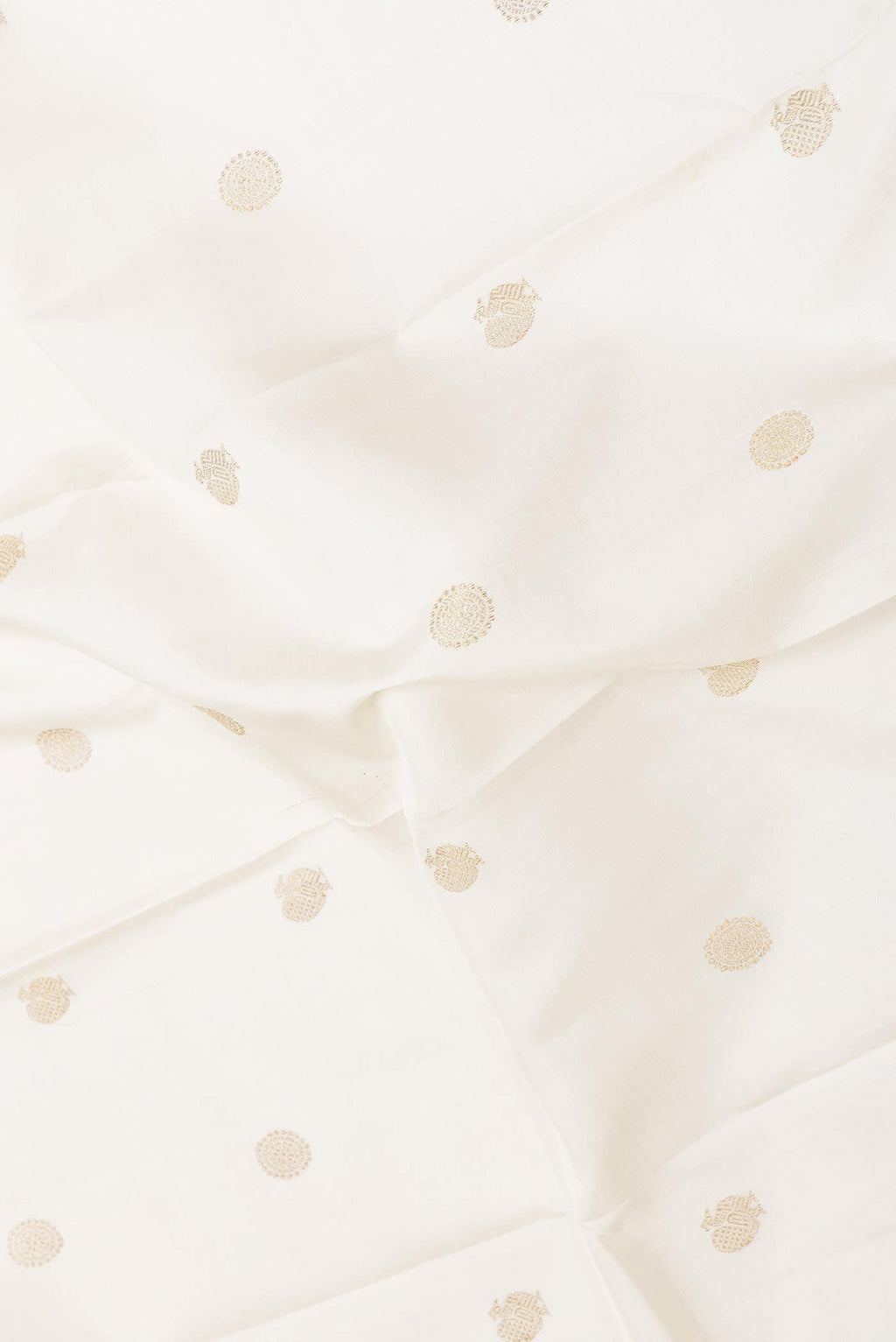 Pure Silk Pure Zari Off White Dual Tone Kanchipuram Saree