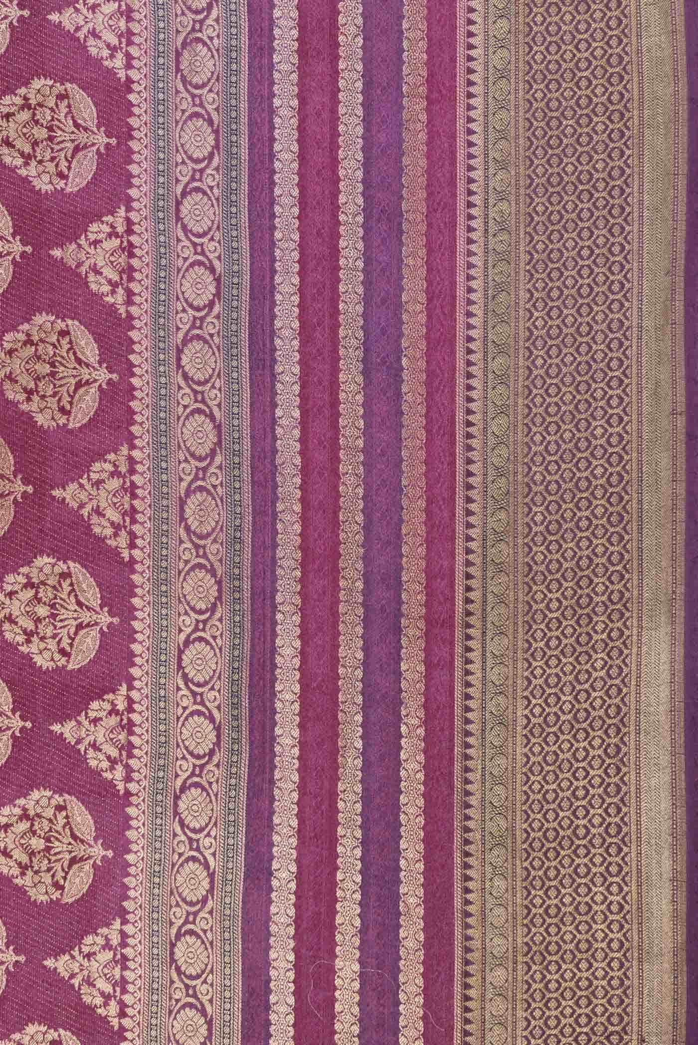 Purple Dual Tone Mysore Georgette Saree
