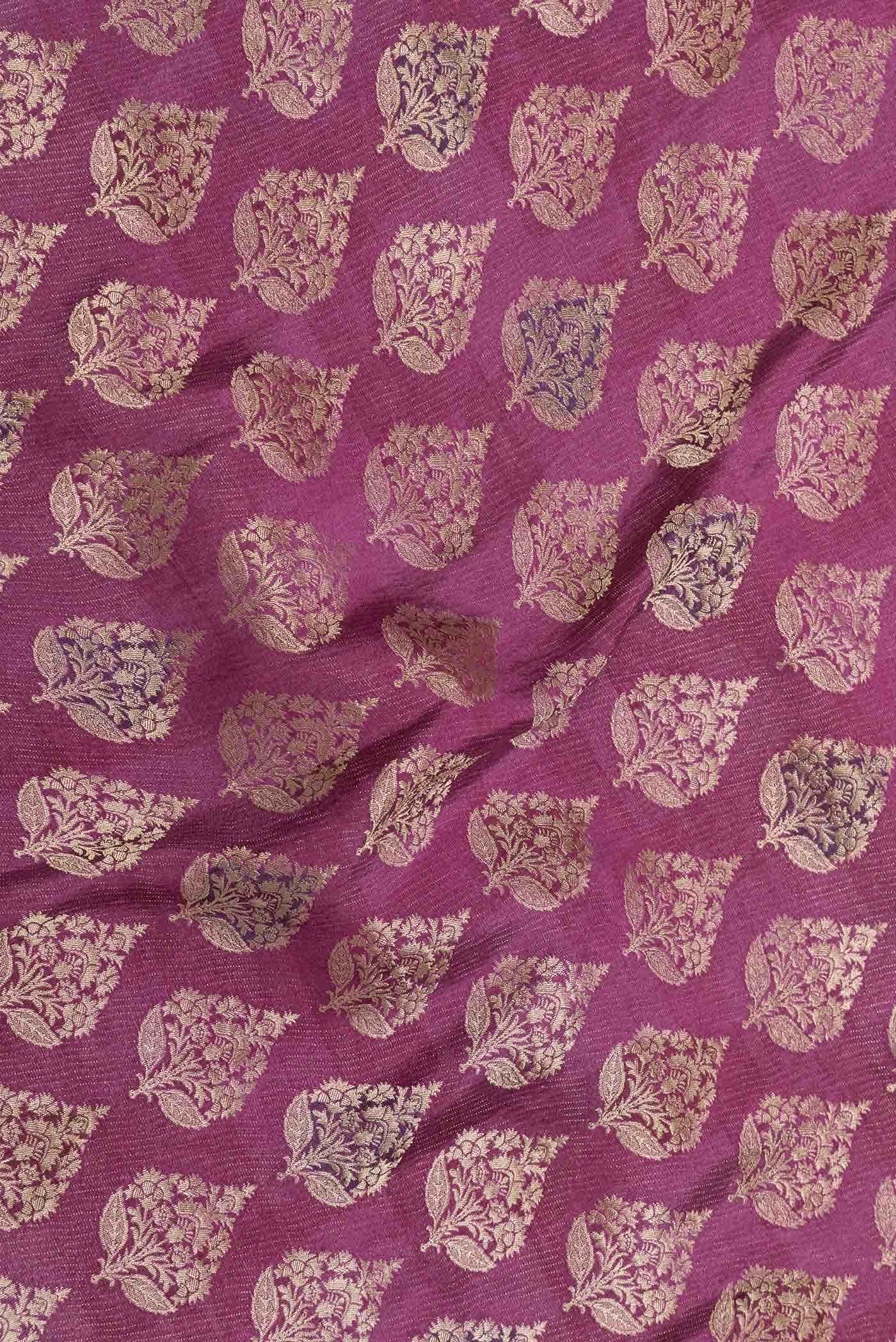 Purple Dual Tone Mysore Georgette Saree