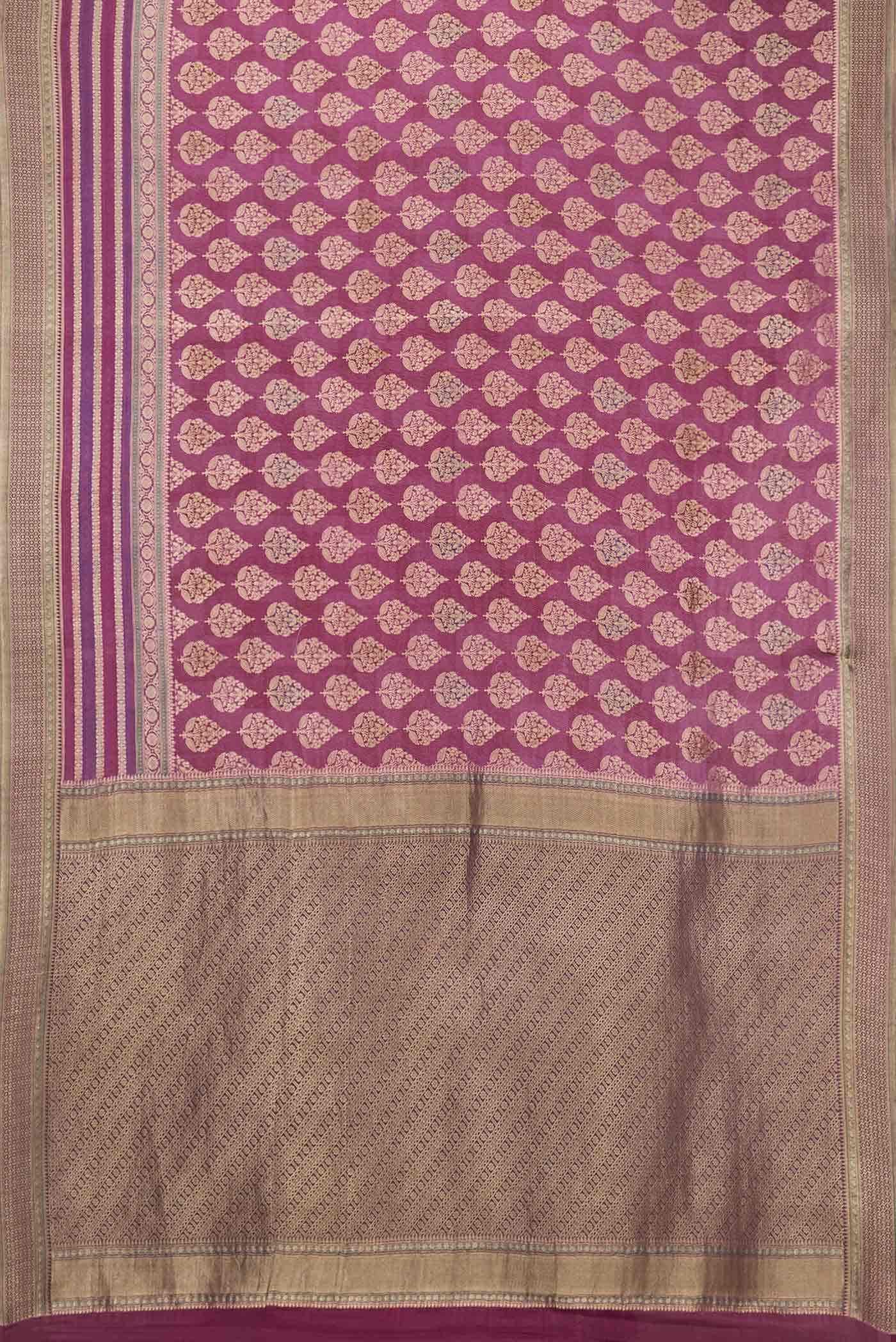 Purple Dual Tone Mysore Georgette Saree