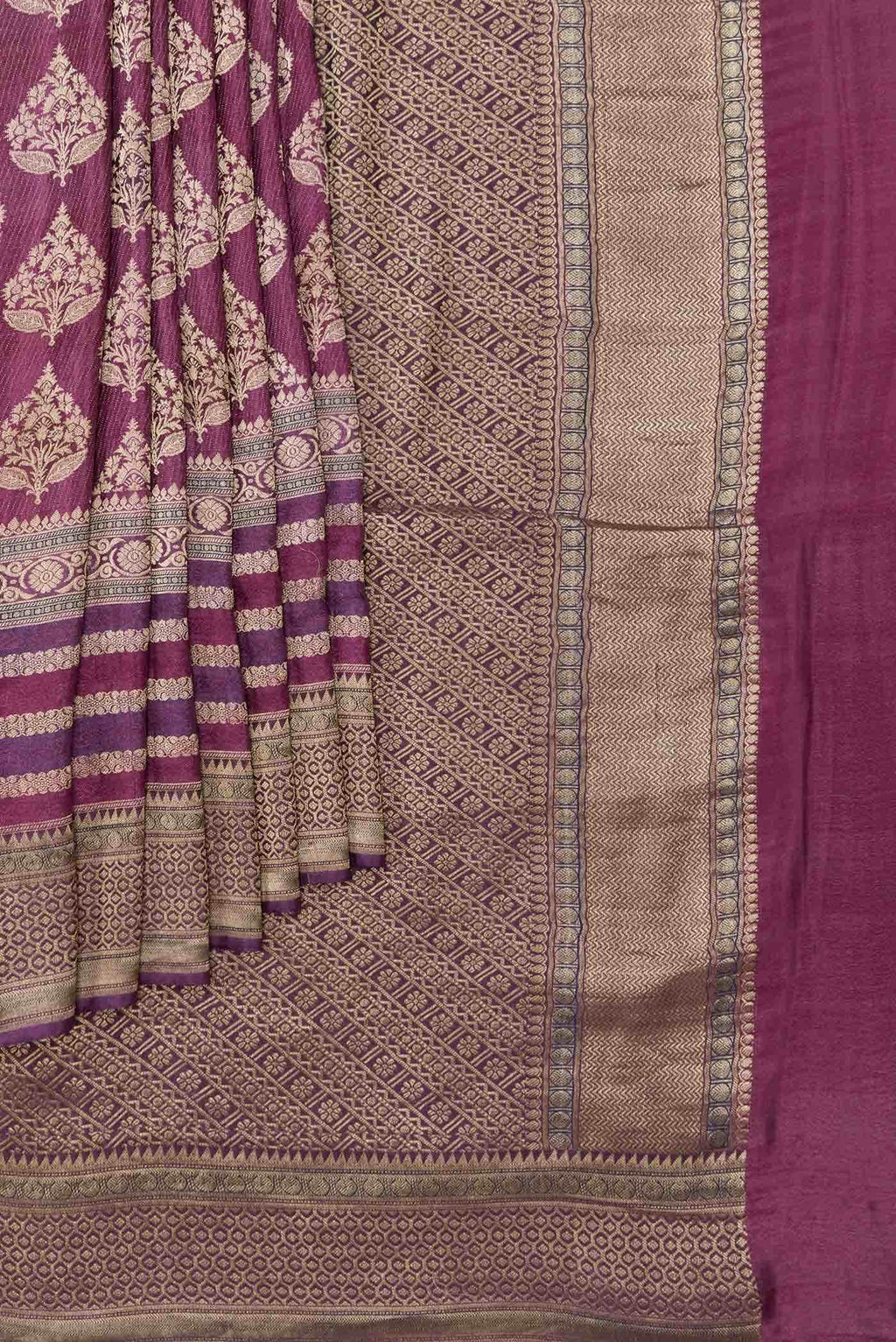 Purple Dual Tone Mysore Georgette Saree