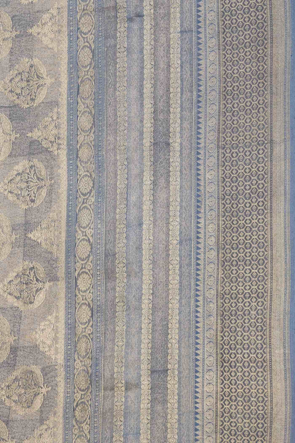 Grey Dual Tone Mysore Georgette Saree
