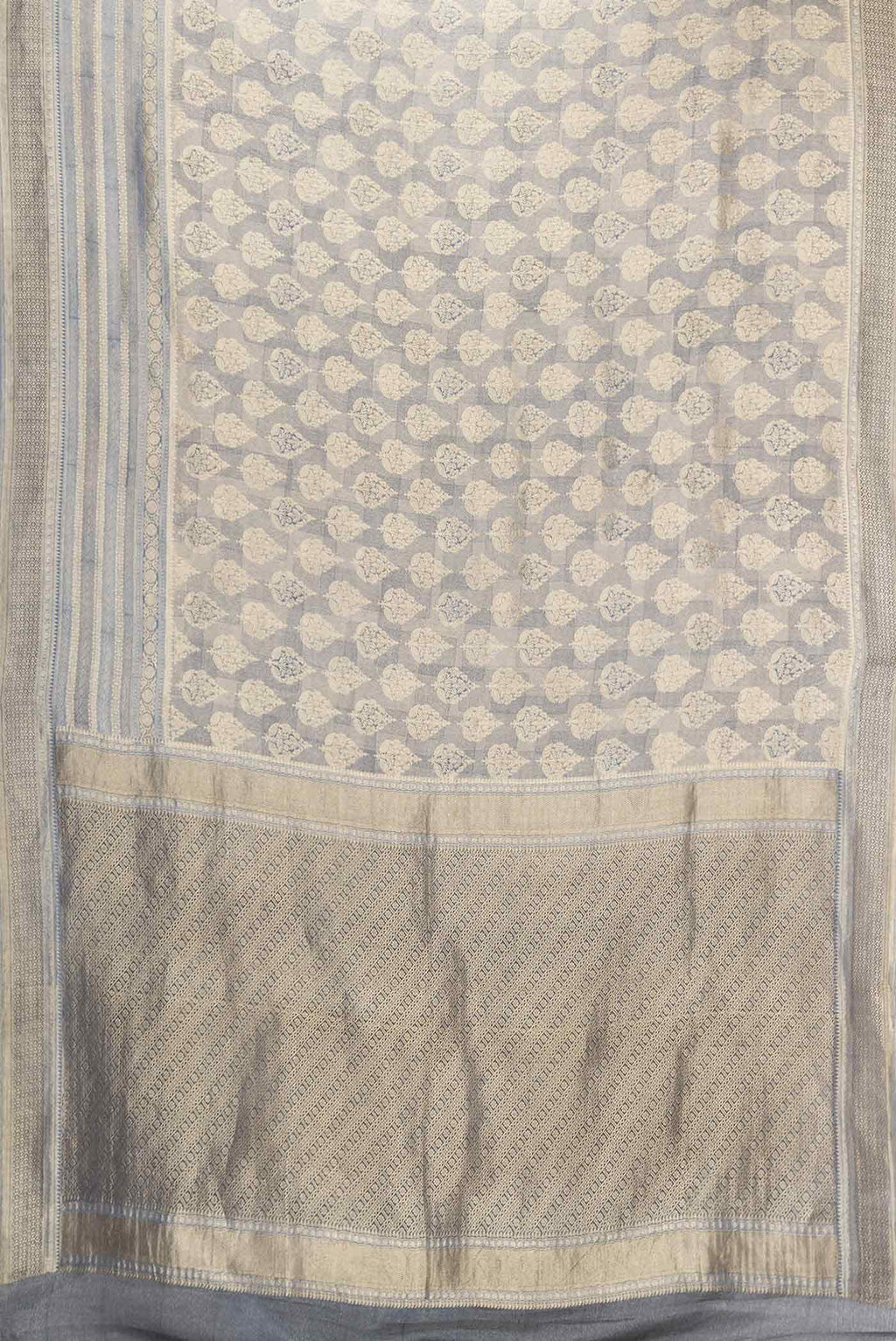 Grey Dual Tone Mysore Georgette Saree