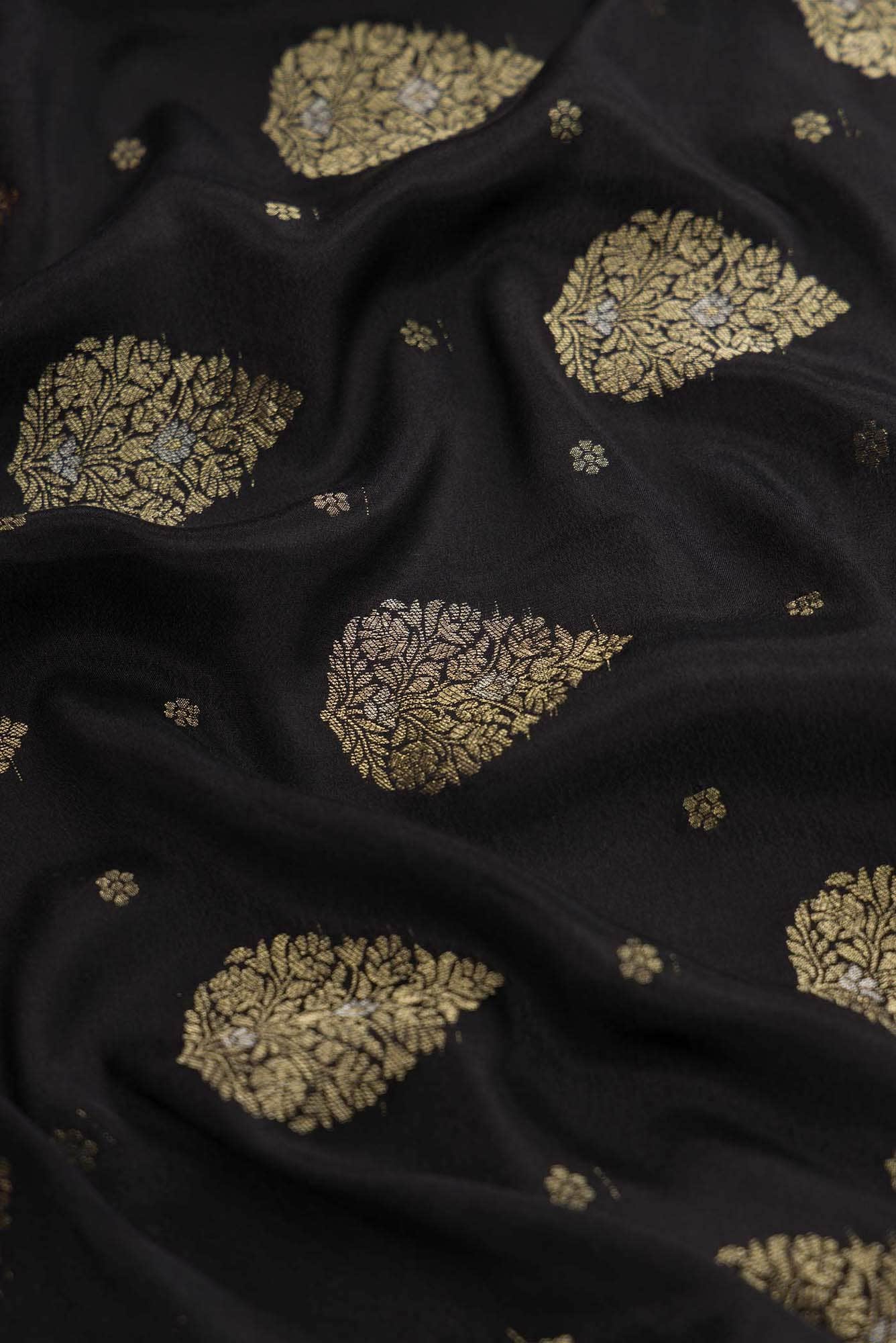 Black Dual Tone Banarasi Georgette Saree