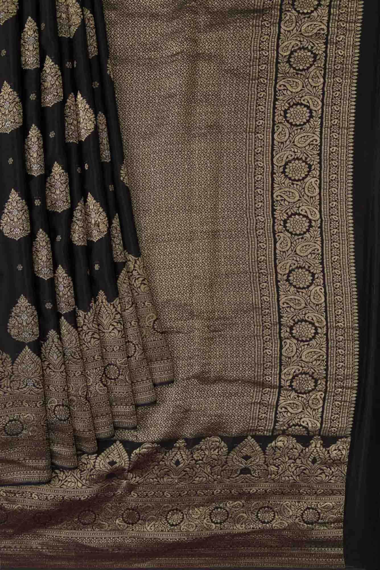 Black Dual Tone Banarasi Georgette Saree