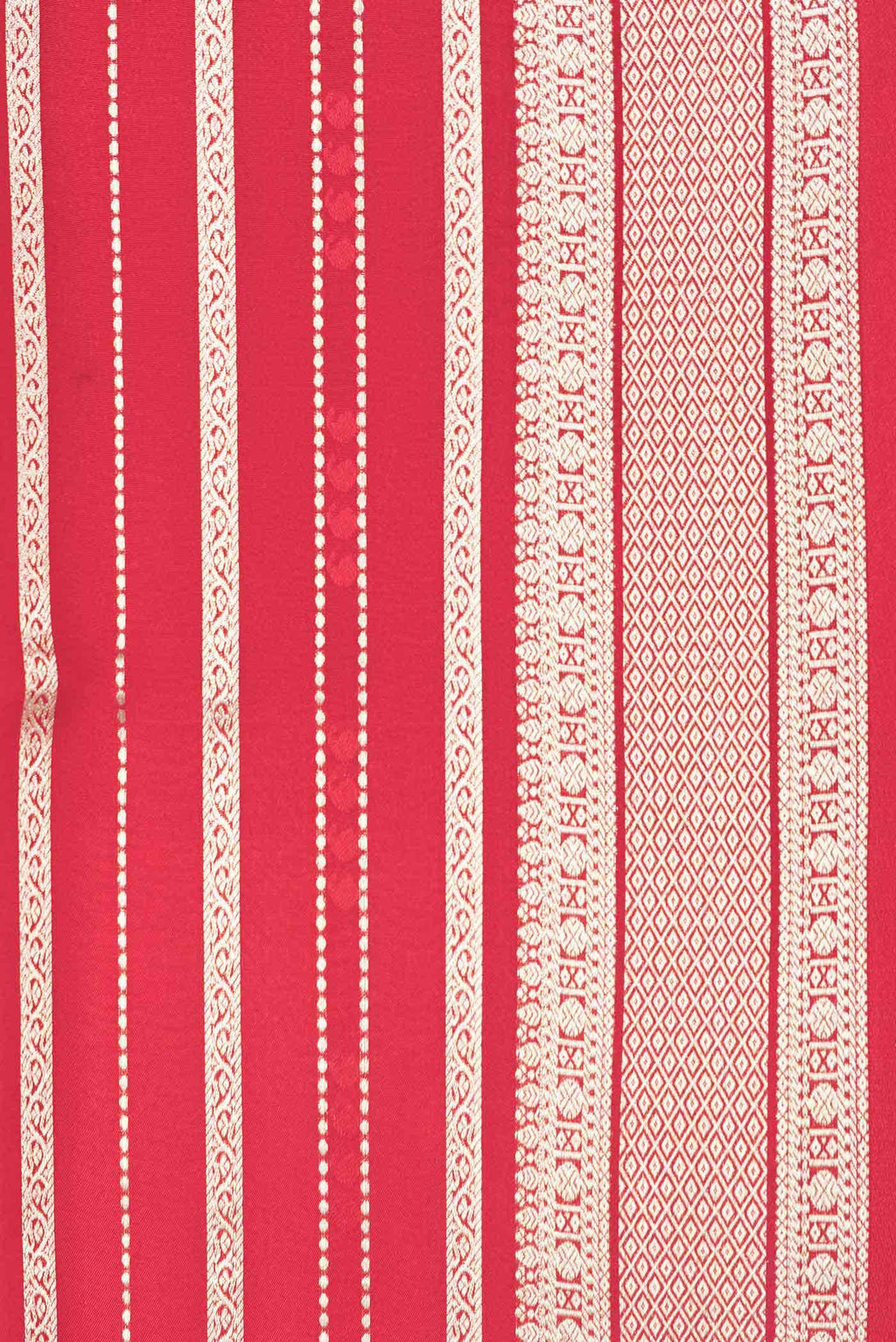 Red Dual Tone Mysore Crepe Saree