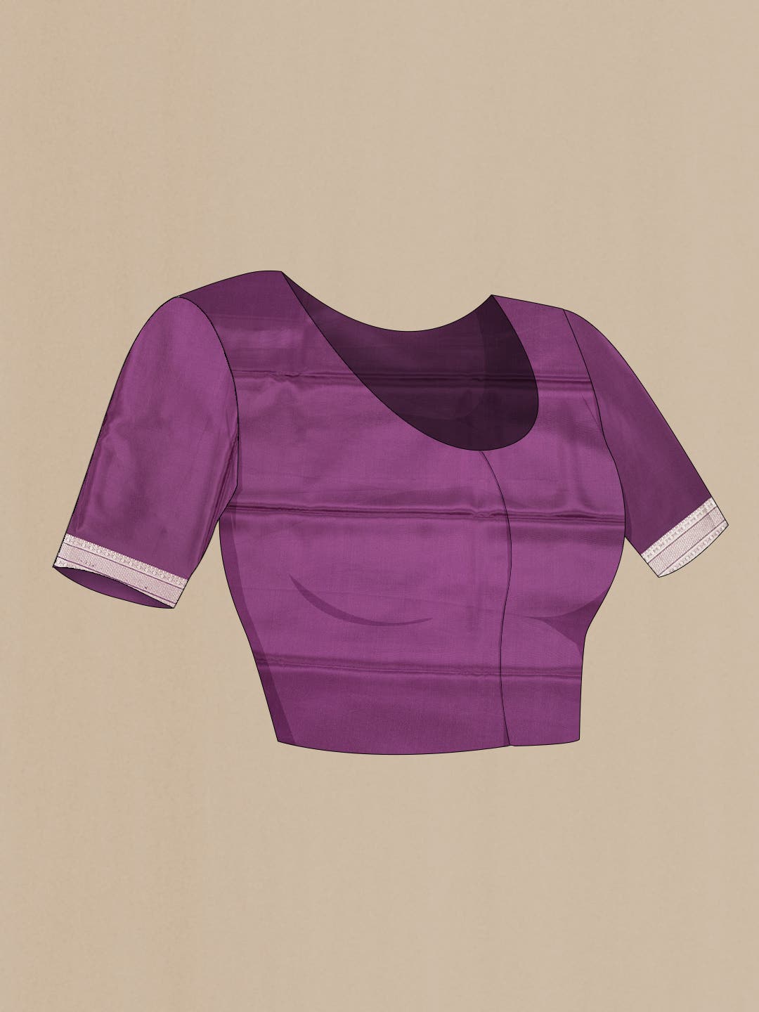 Violet Dual Tone Mysore Crepe Saree