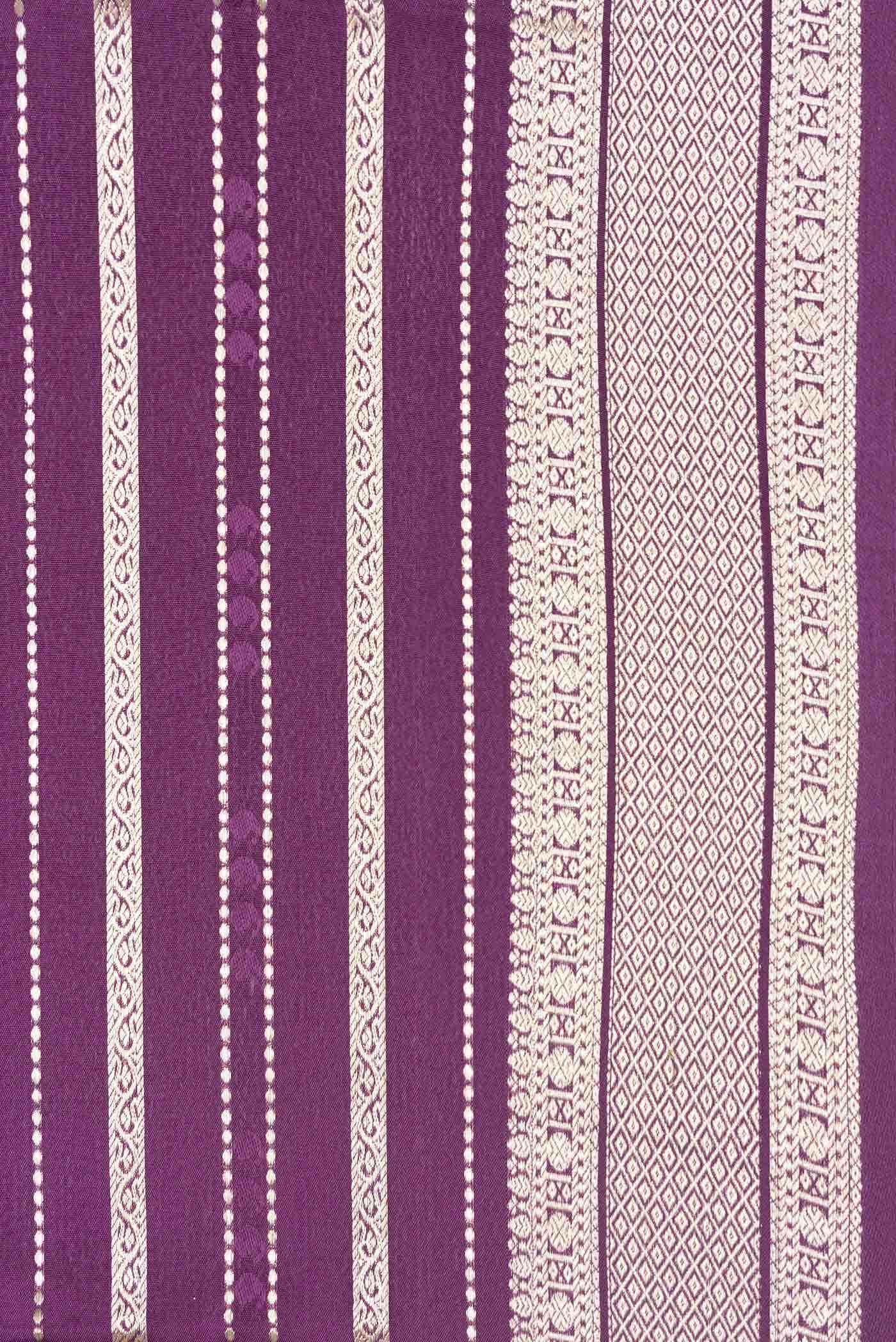 Violet Dual Tone Mysore Crepe Saree