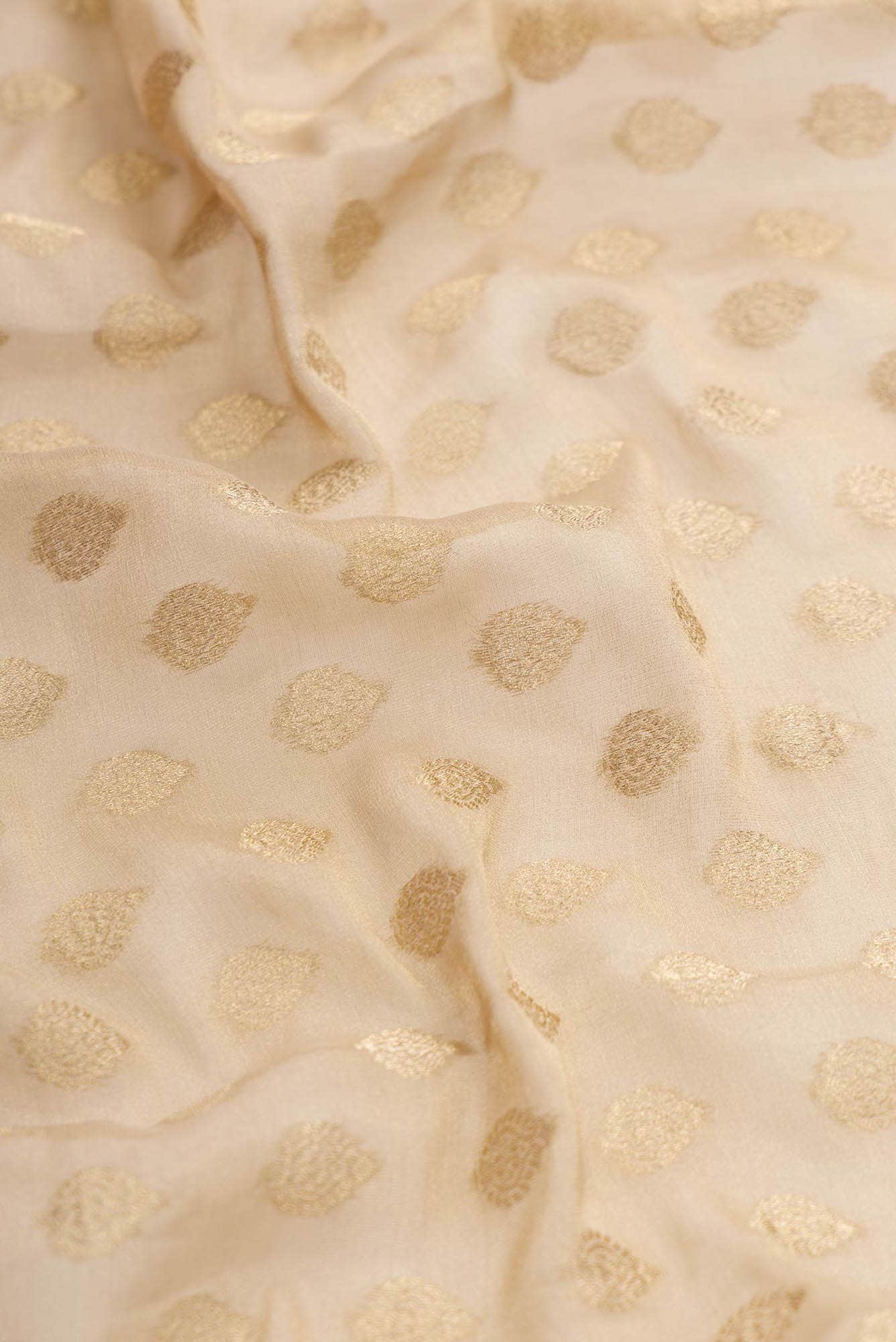 Beige Dual Tone Banarasi Georgette Saree