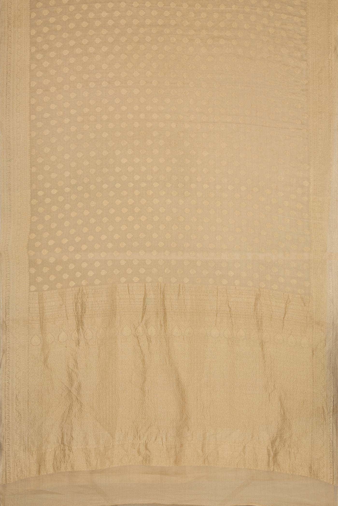 Beige Dual Tone Banarasi Georgette Saree