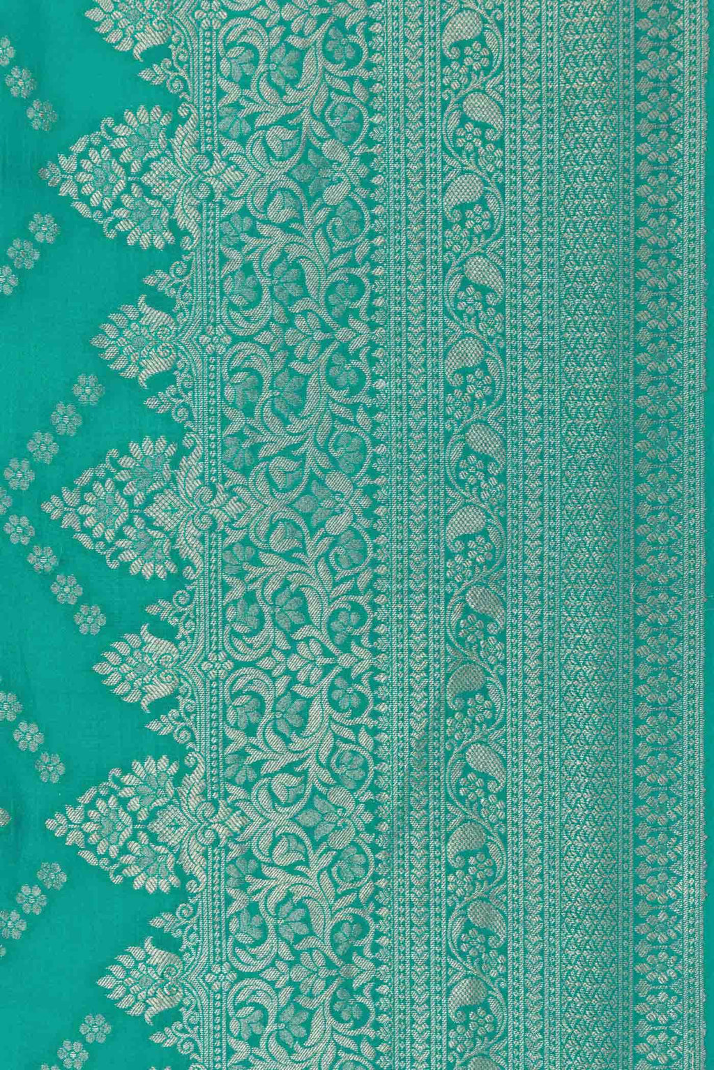 Green Banarasi Georgette Saree