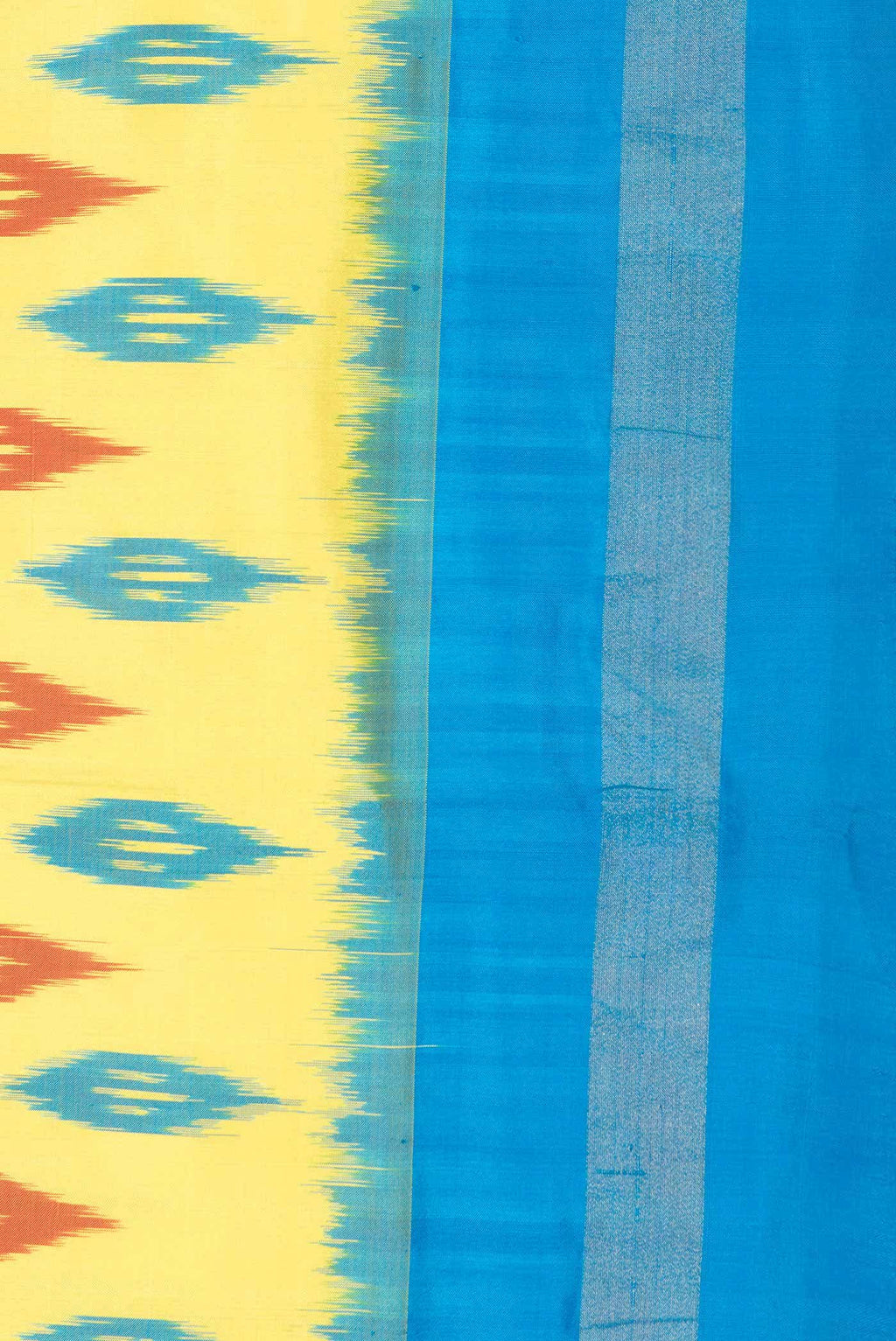 Yellow Dual Tone Pochampally Silk Saree