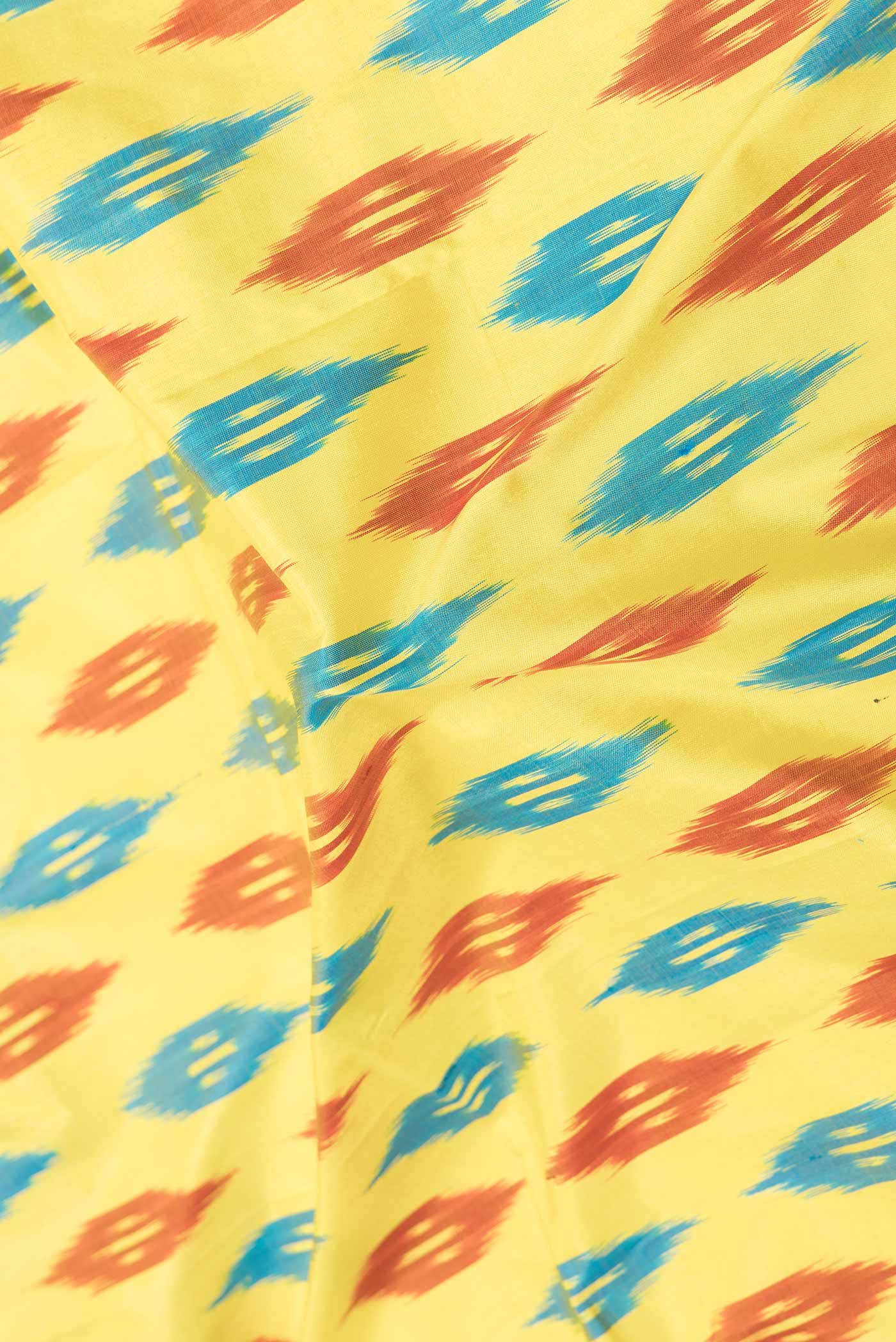 Yellow Dual Tone Pochampally Silk Saree