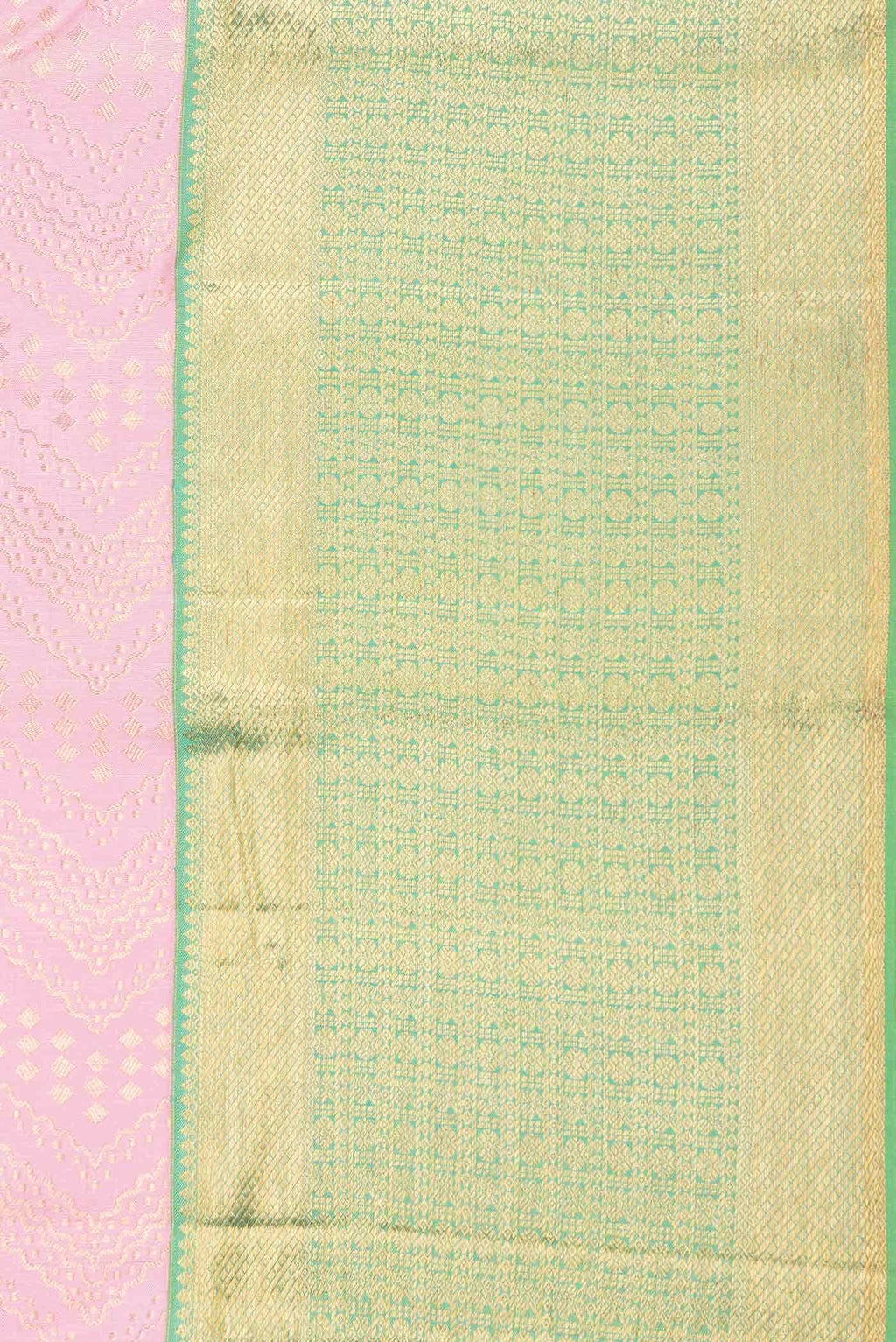 Pink Dual Tone Kanchipuram Silk Saree