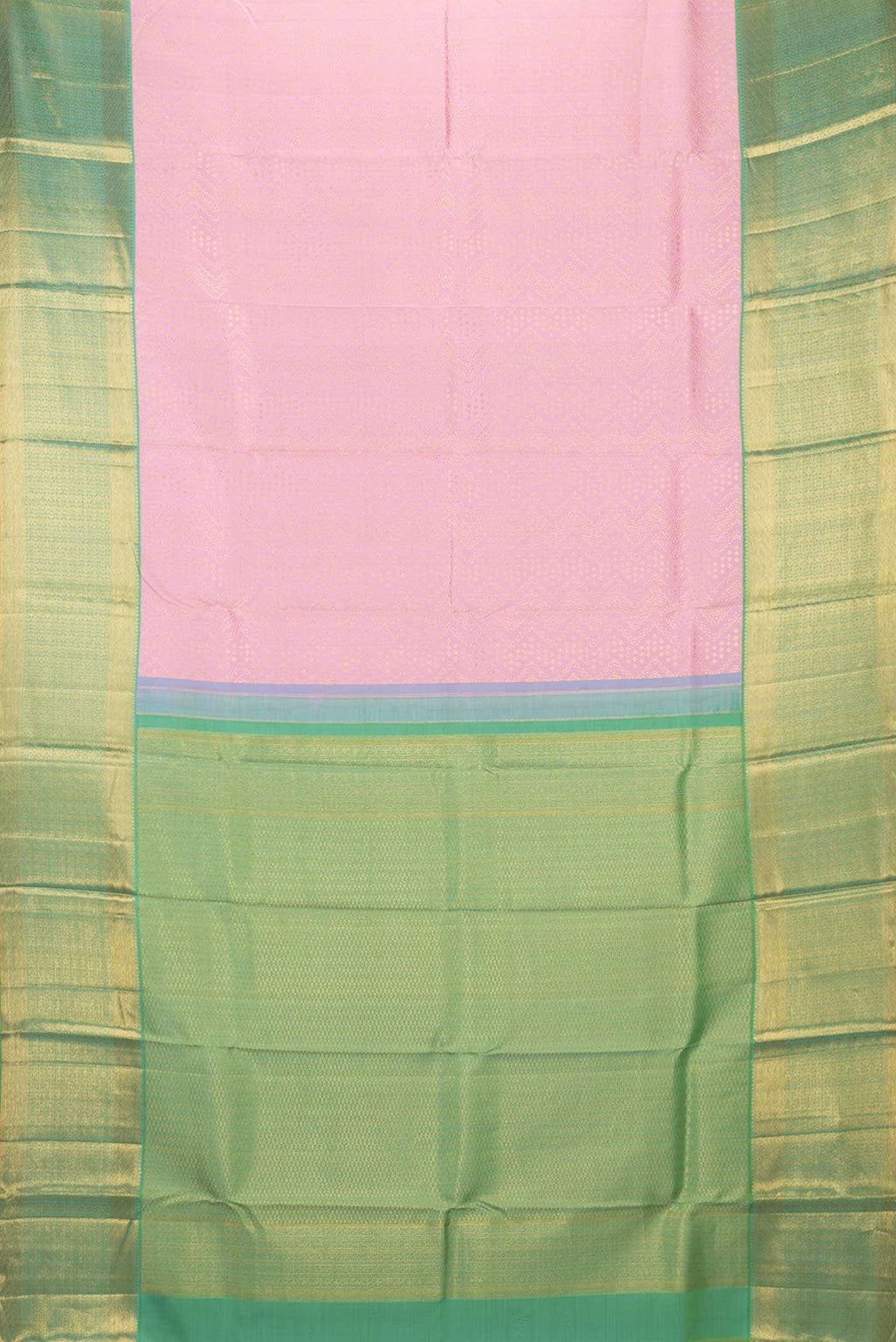 Pink Dual Tone Kanchipuram Silk Saree