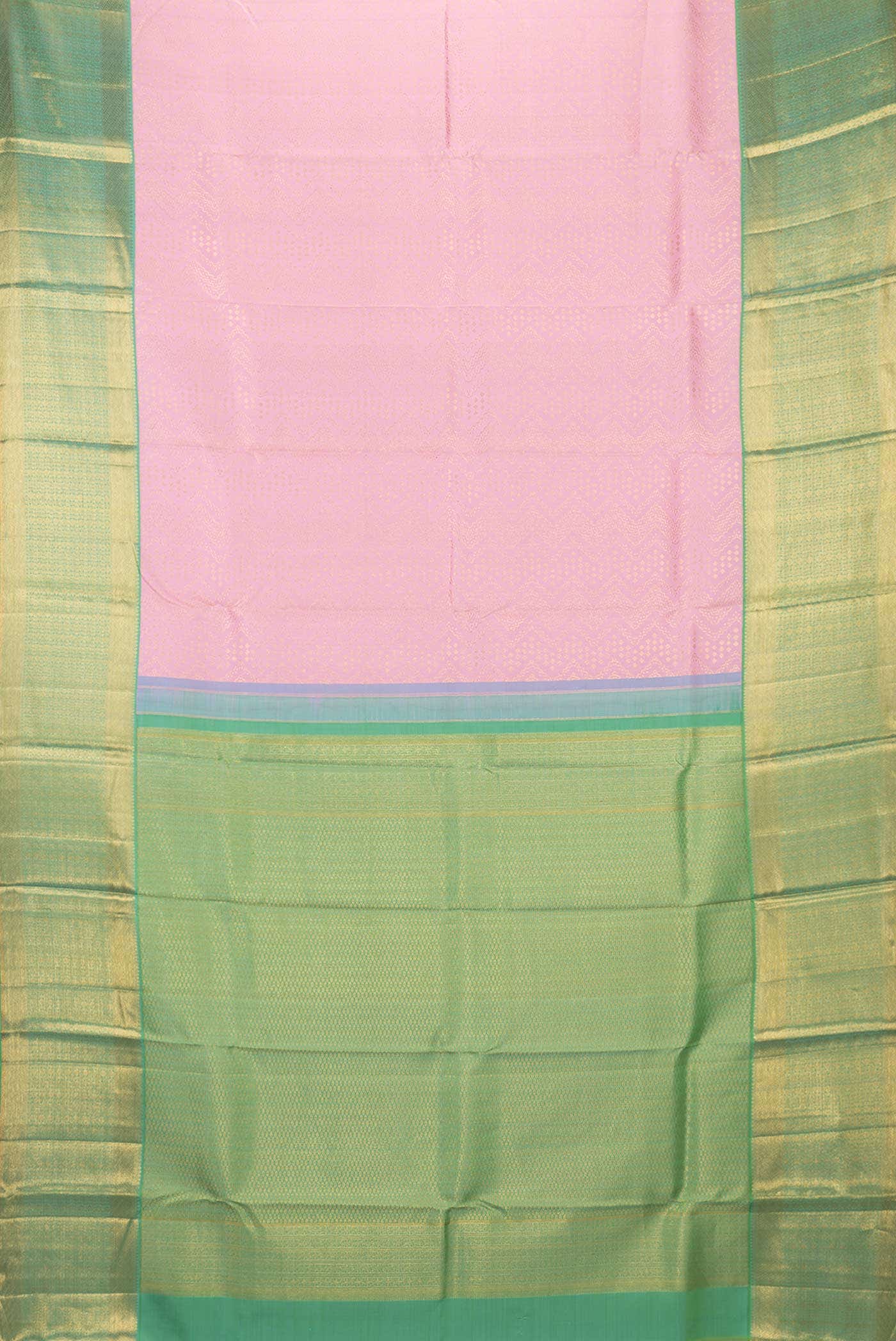 Pink Dual Tone Kanchipuram Silk Saree
