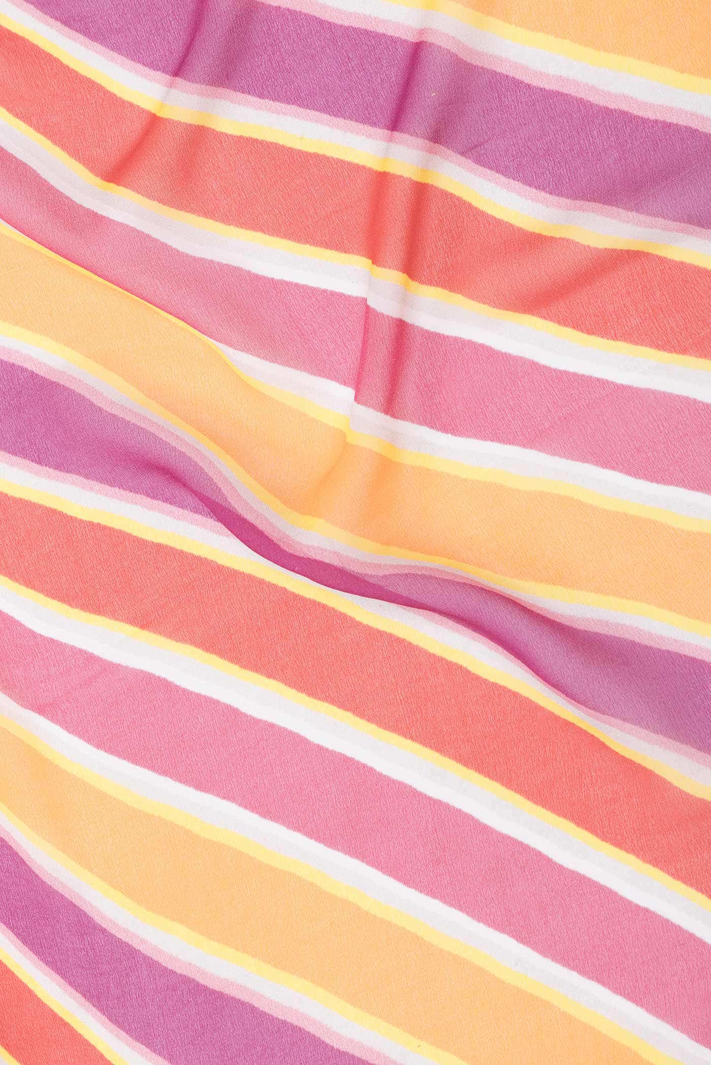 Pink and Orange Dual Tone Mysore Georgette Saree