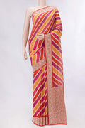 Pink and Orange Dual Tone Mysore Georgette Saree