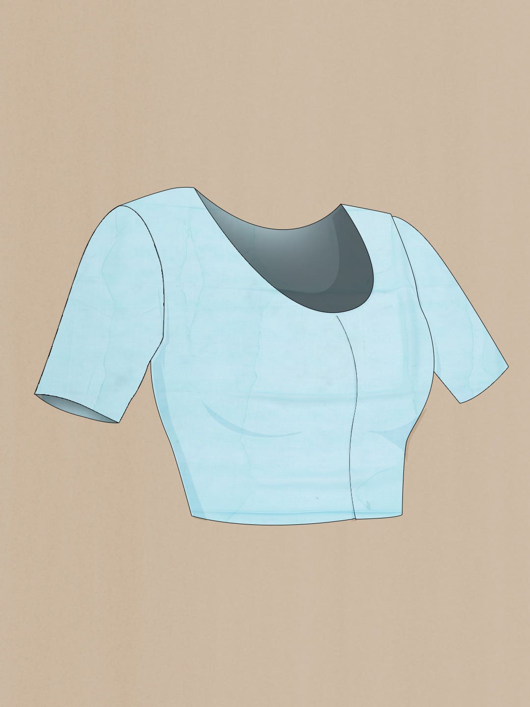 Off White Dual Tone Mysore Crepe Saree