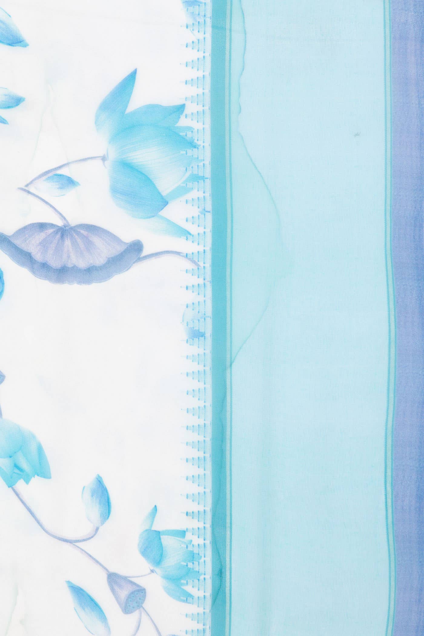 Off White Dual Tone Mysore Crepe Saree