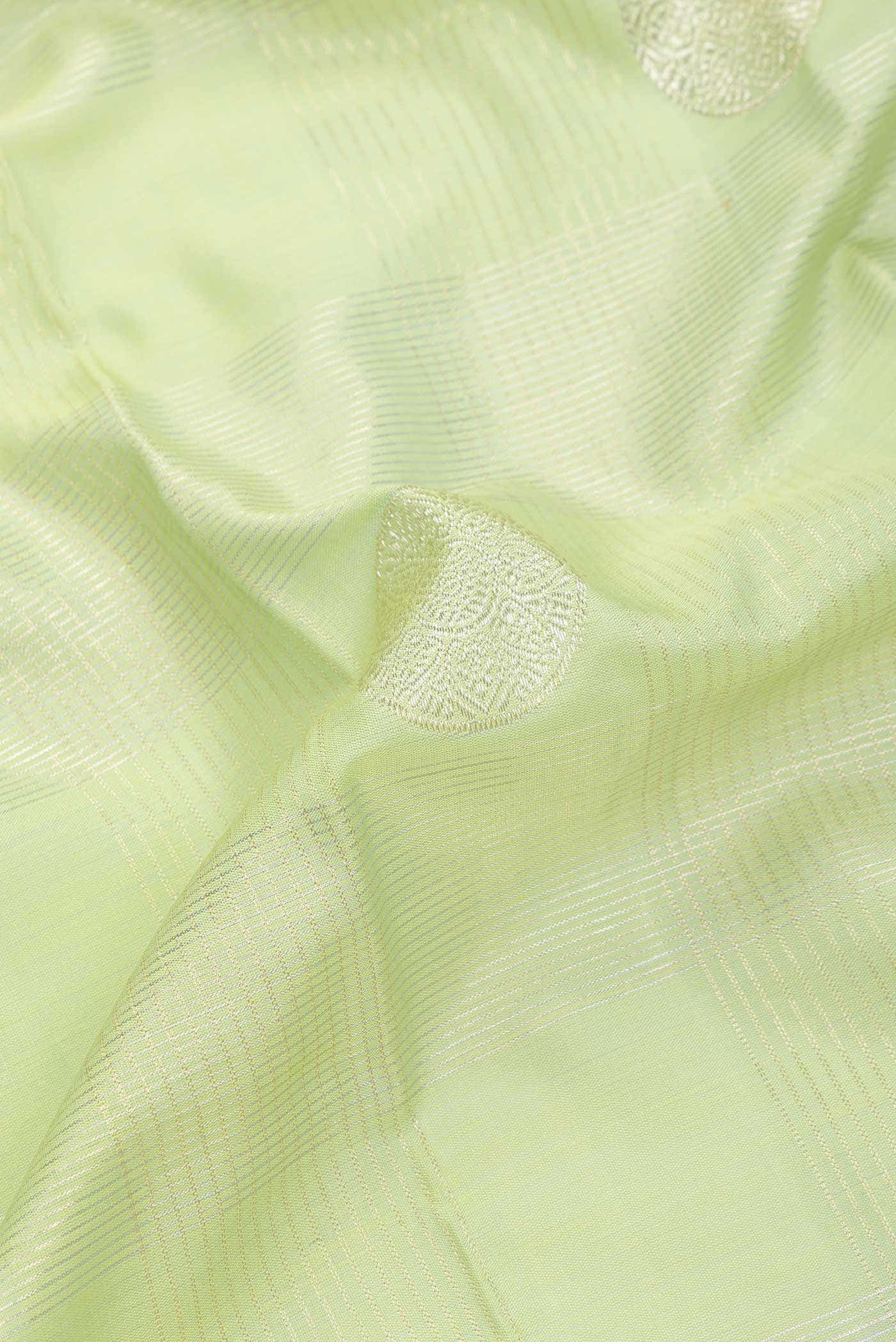 Pista Green Dual Tone Kanchipuram Silk Saree