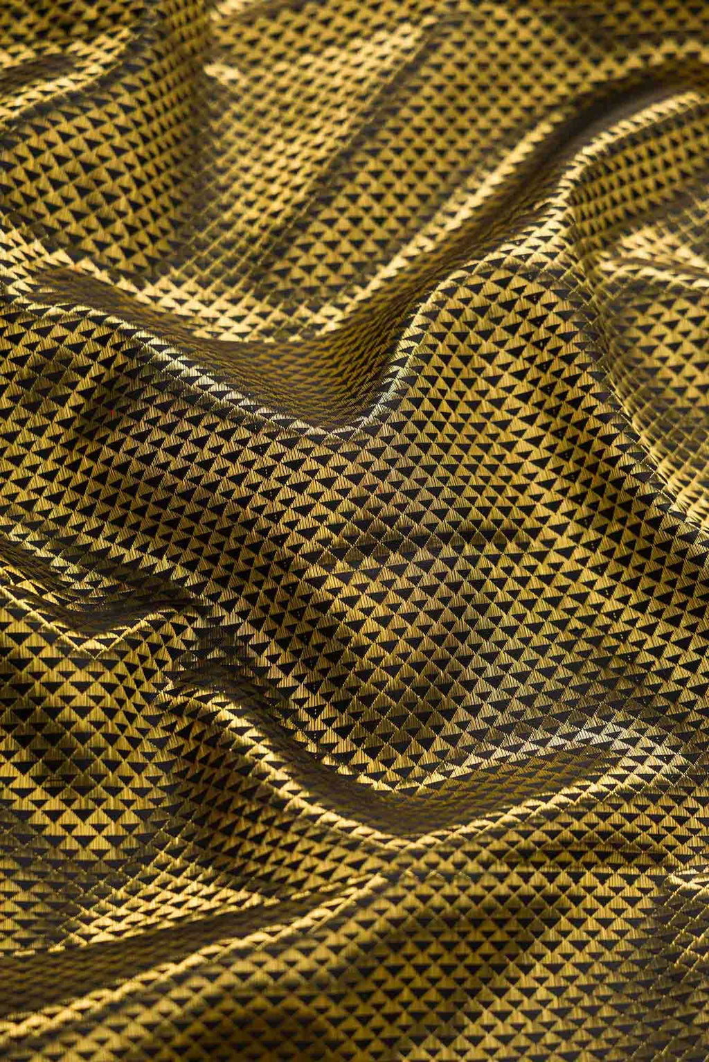 Black Dual Tone Kanchipuram Tissue Silk Saree