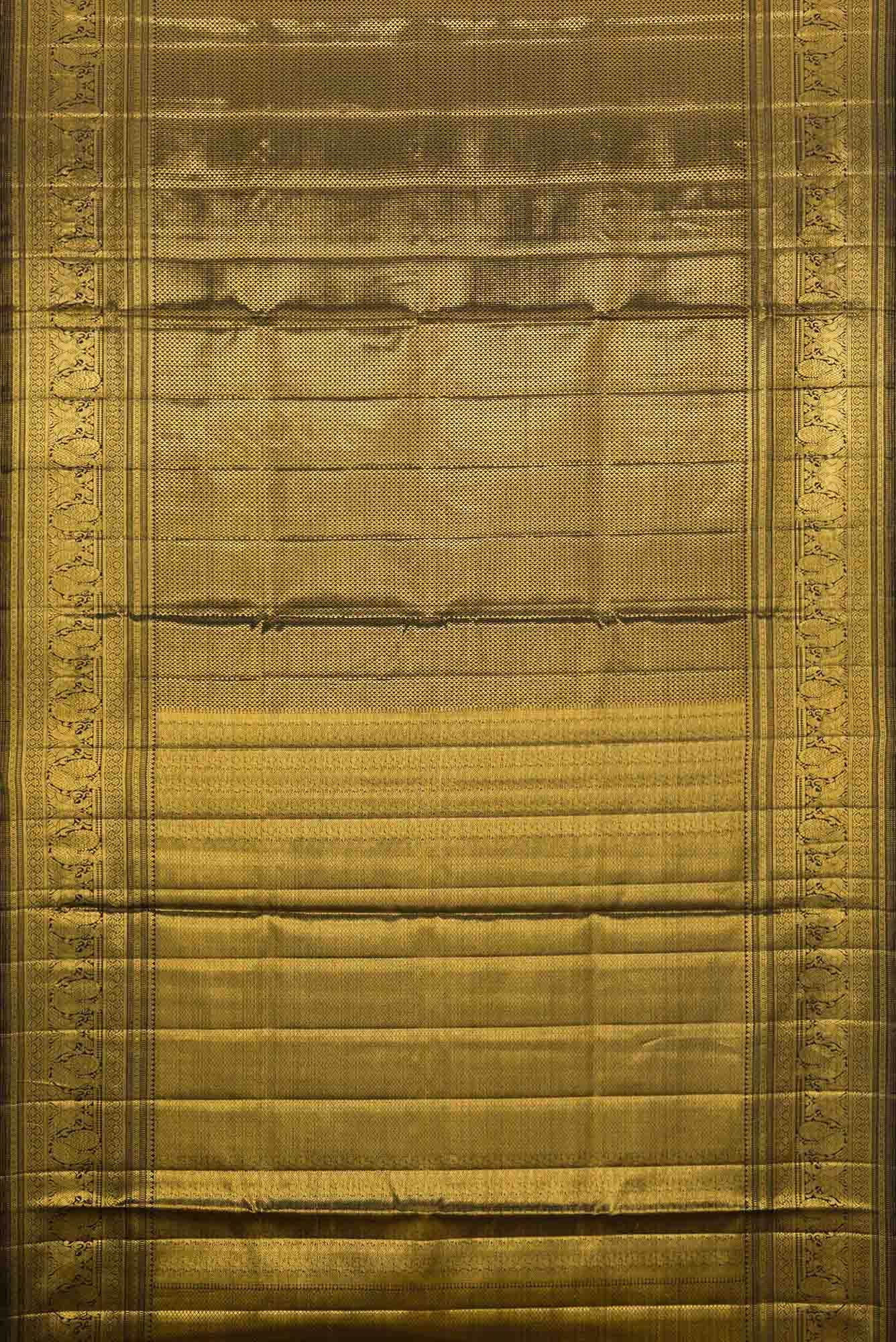 Black Dual Tone Kanchipuram Tissue Silk Saree