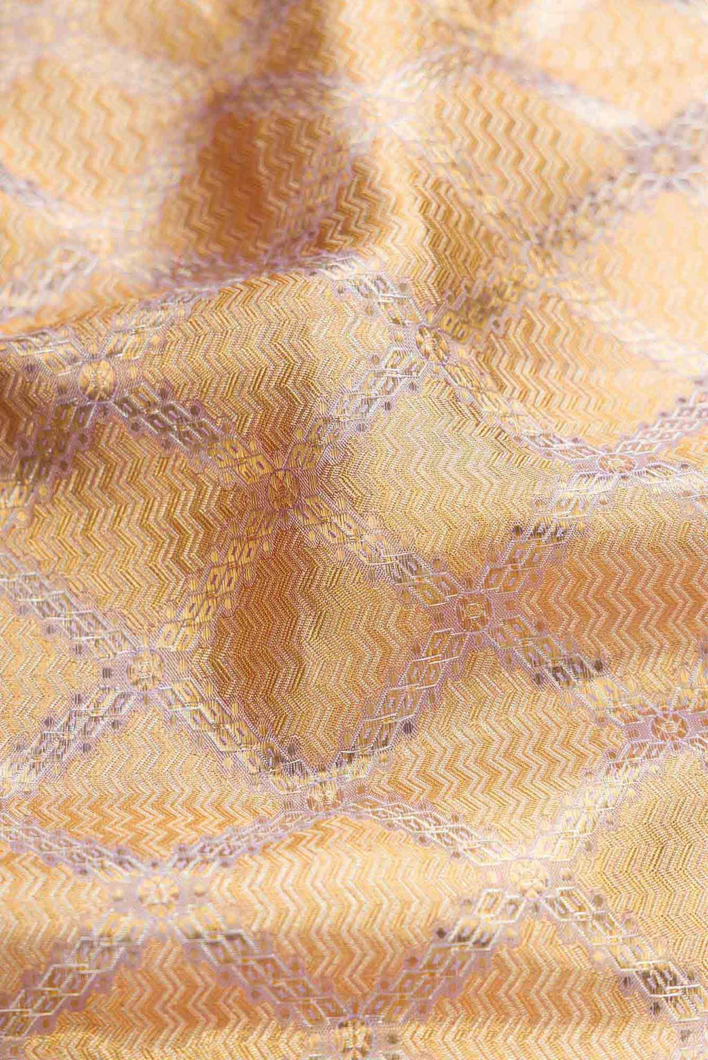 Gold Dual Tone Kanchipuram Tissue Silk Saree
