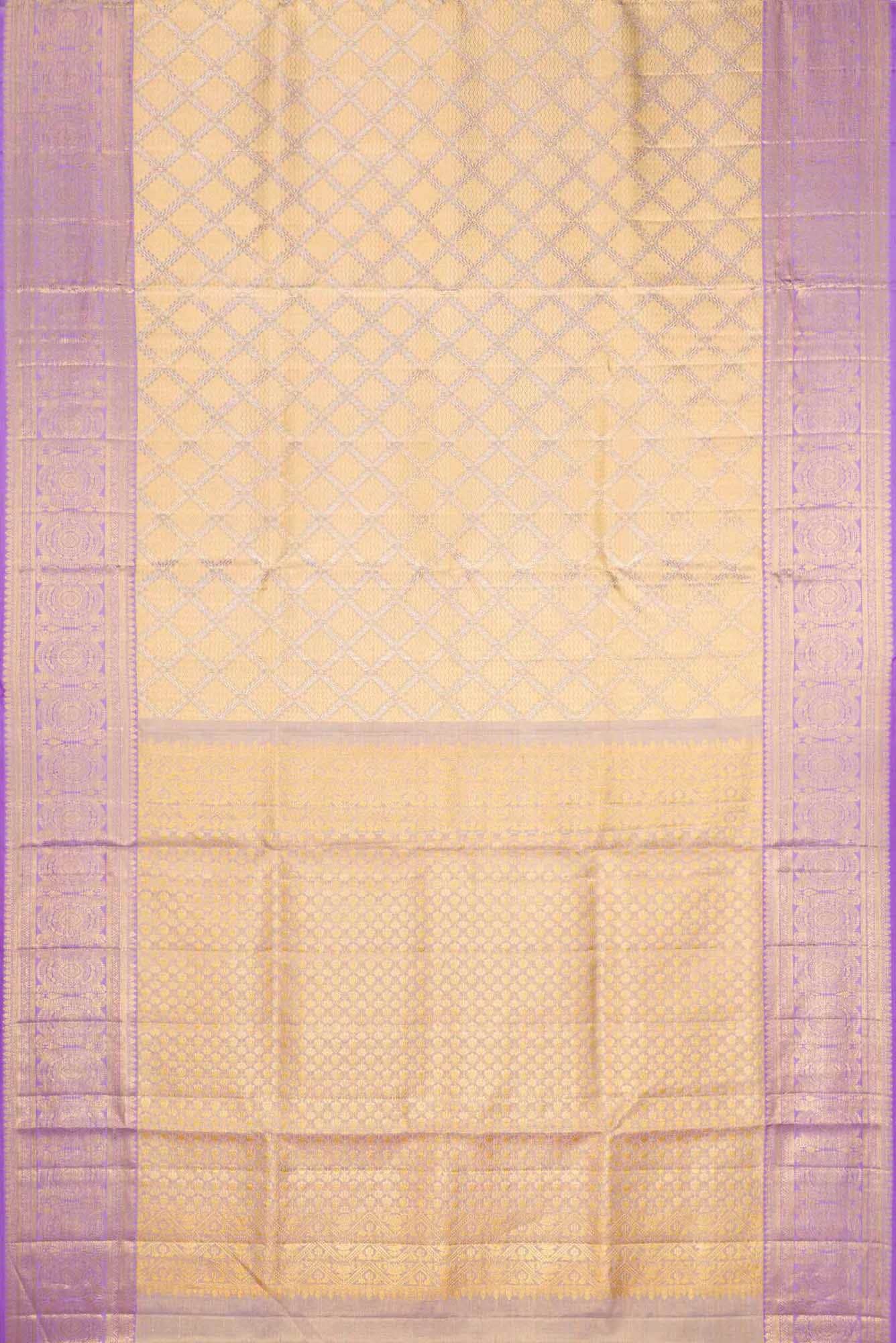 Gold Dual Tone Kanchipuram Tissue Silk Saree