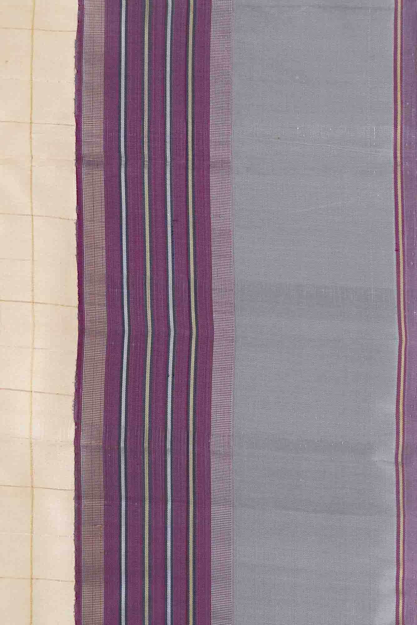 Pure Silk Pure Zari Sandal Dual Tone Kanchipuram Saree