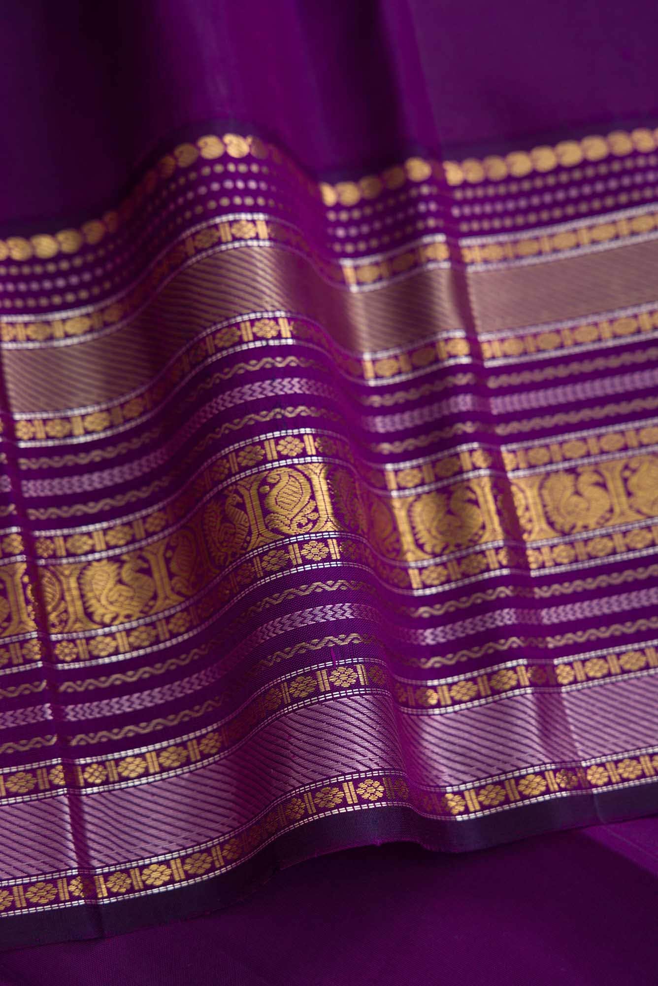 Pure Silk Pure Zari Pista Green and Sea Green Dual Tone Kanchipuram Saree