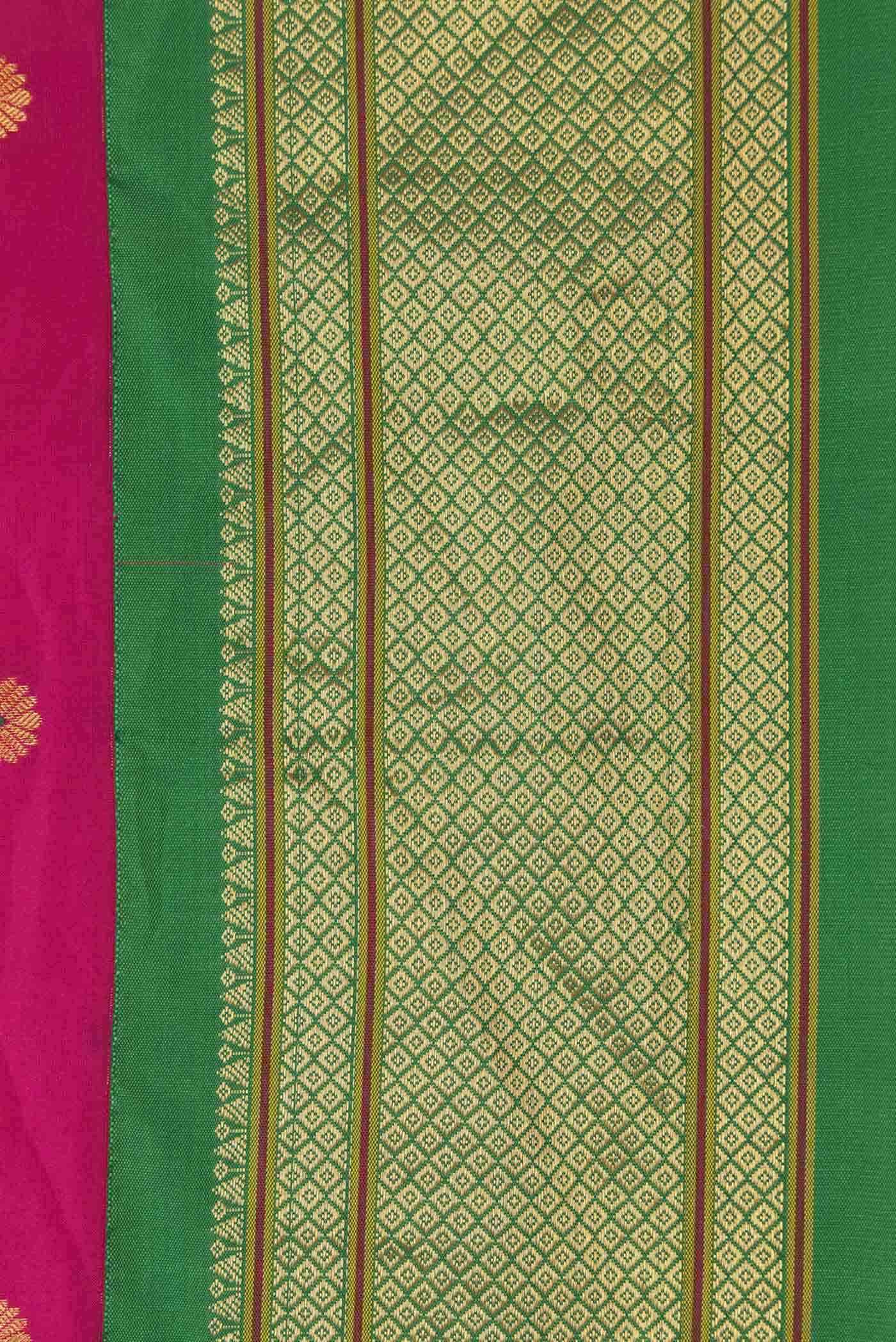 Dark Pink Dual Tone Paithani Silk Saree