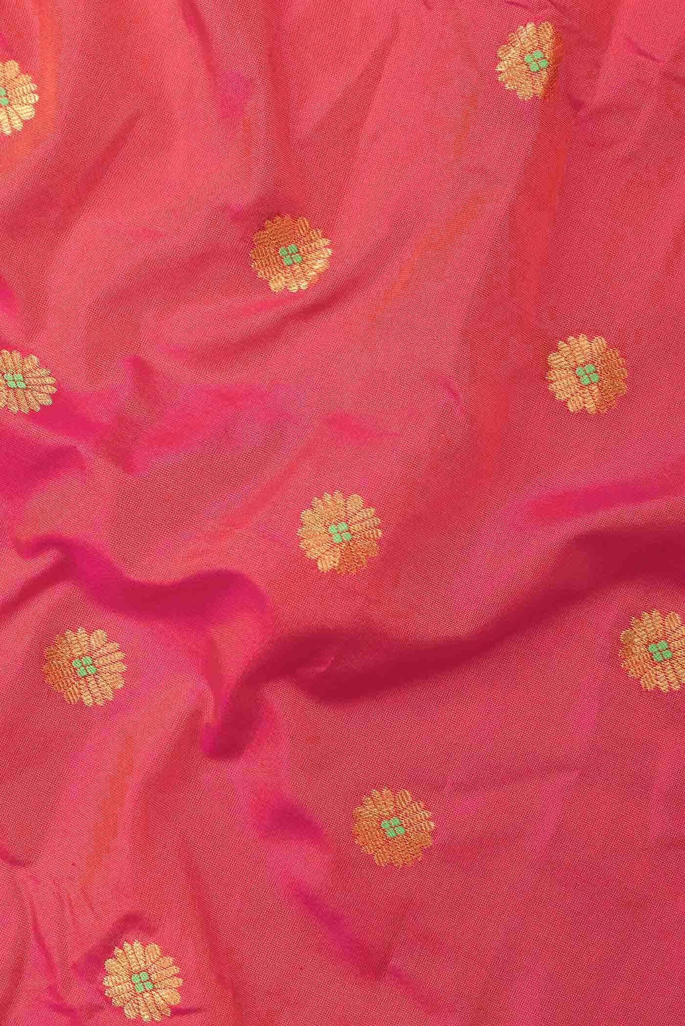 Orange Dual Tone Paithani Silk Saree