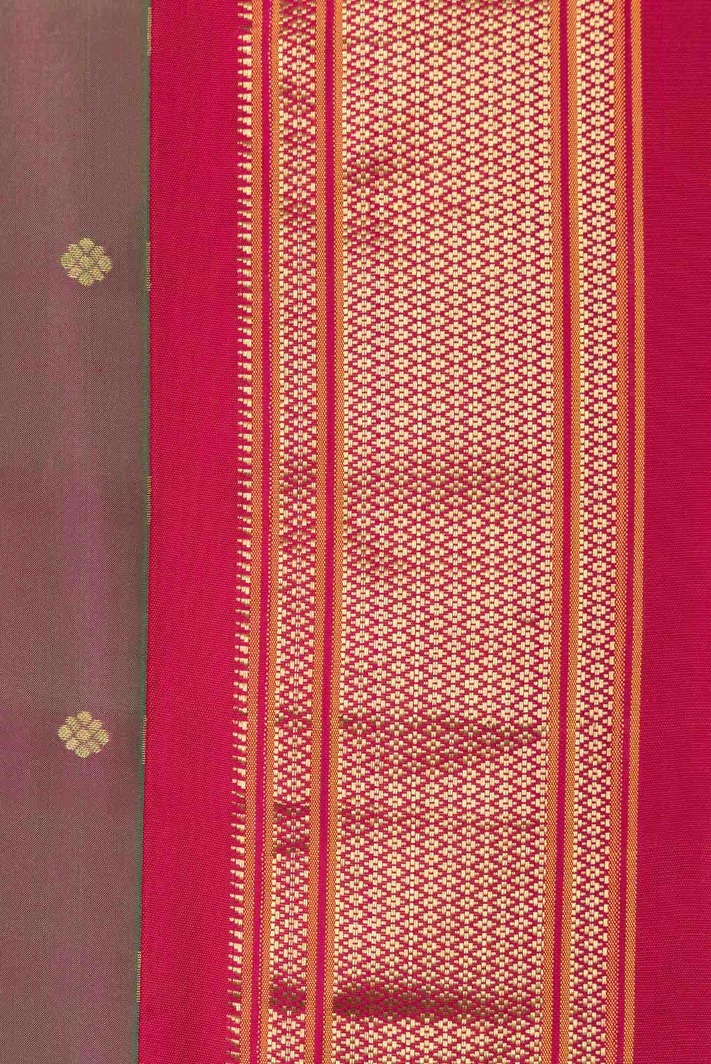 Green Dual Tone Paithani Silk Saree