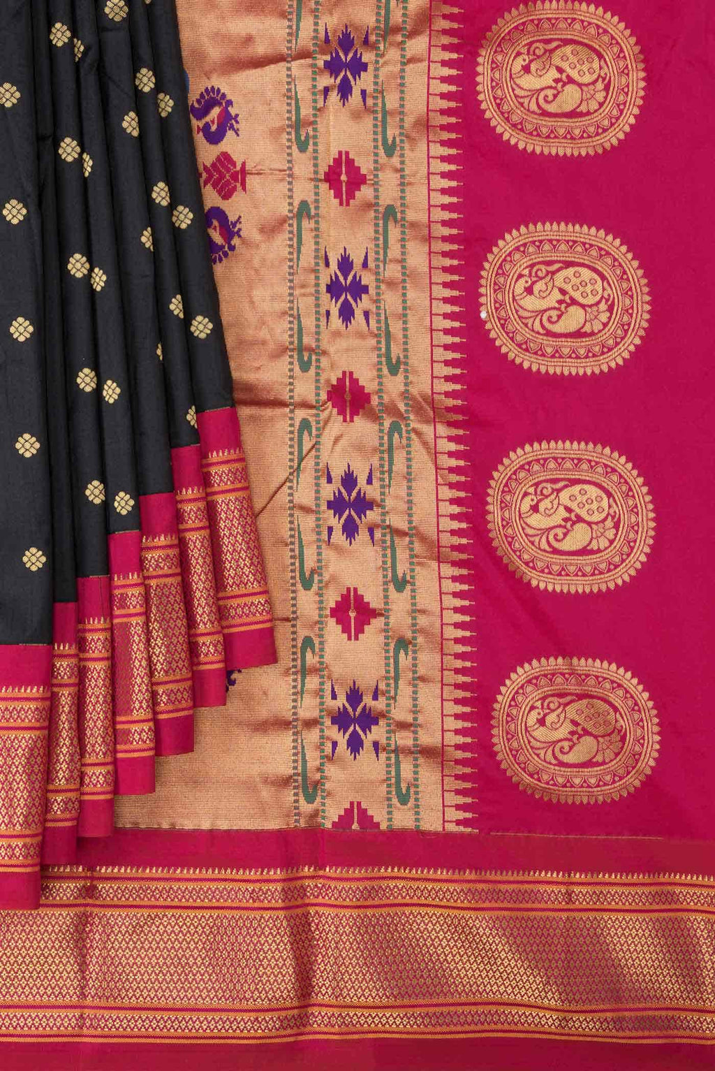Black Paithani Silk Saree