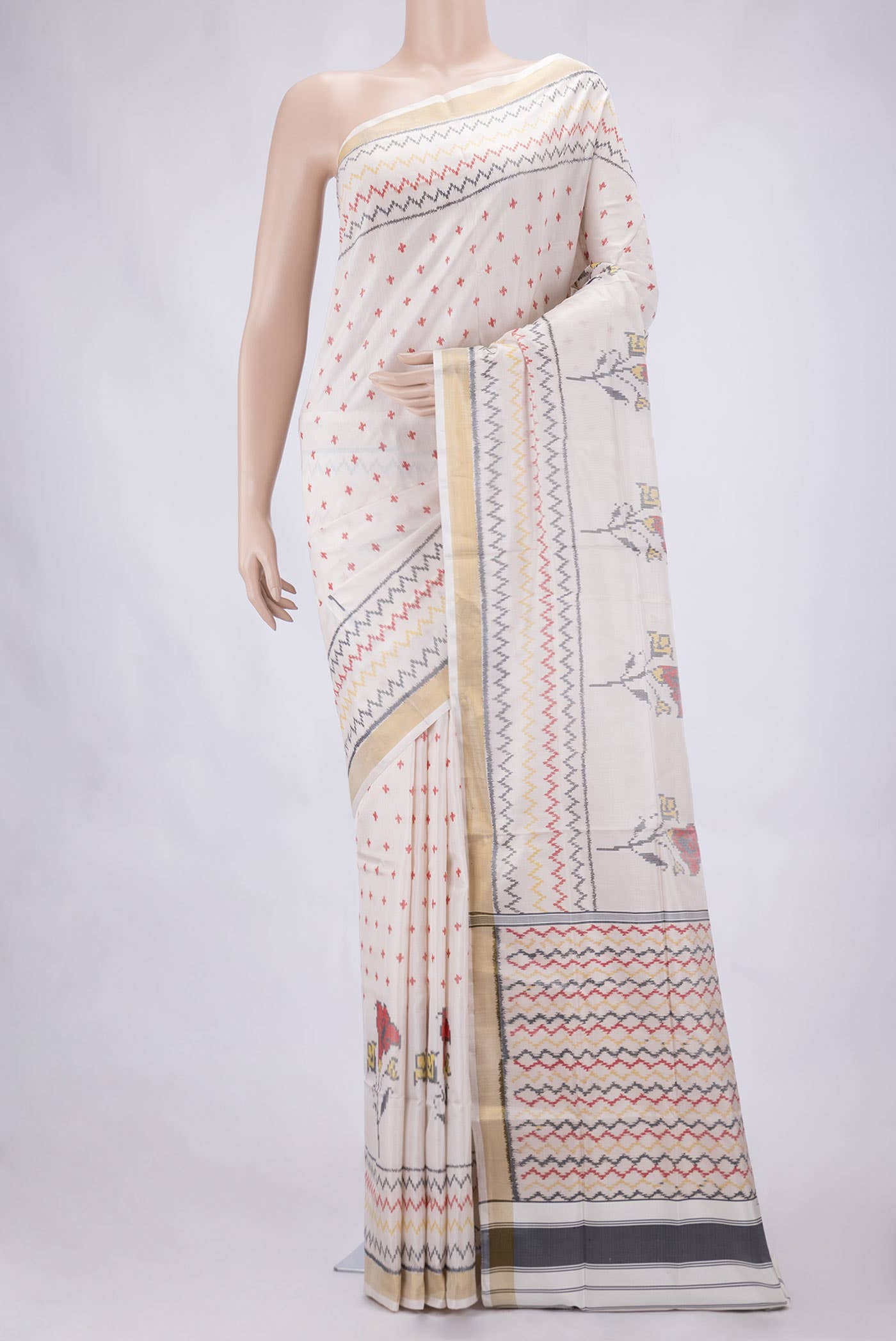 Rose Gold Rajkot Patola Silk Saree