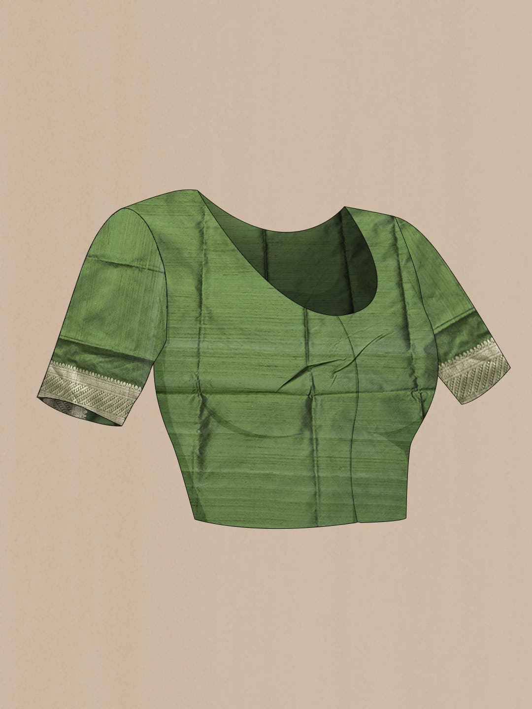 Green Dual Tone Raw Silk Saree