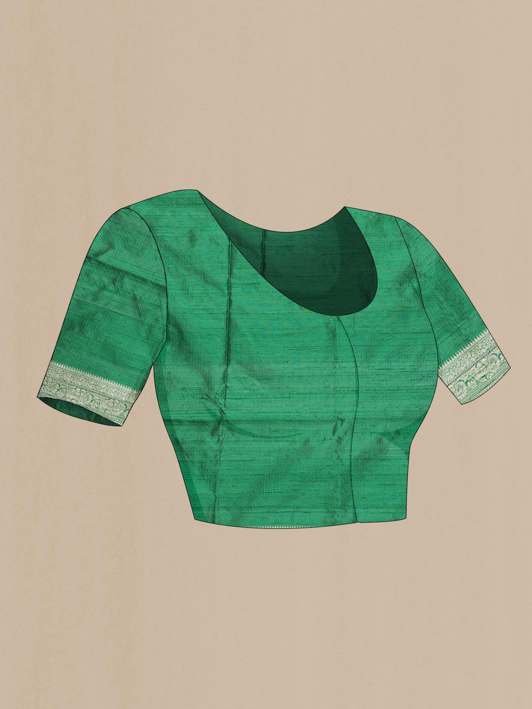 Green Dual Tone Raw Silk Saree