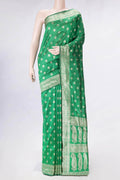 Green Dual Tone Raw Silk Saree