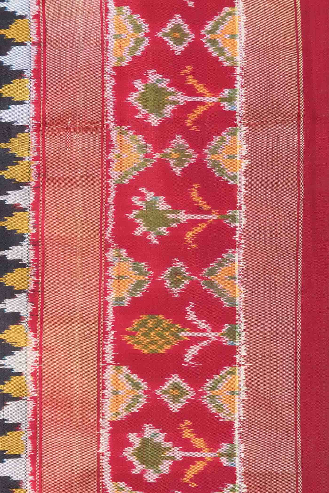 Black Double Ikat Saree