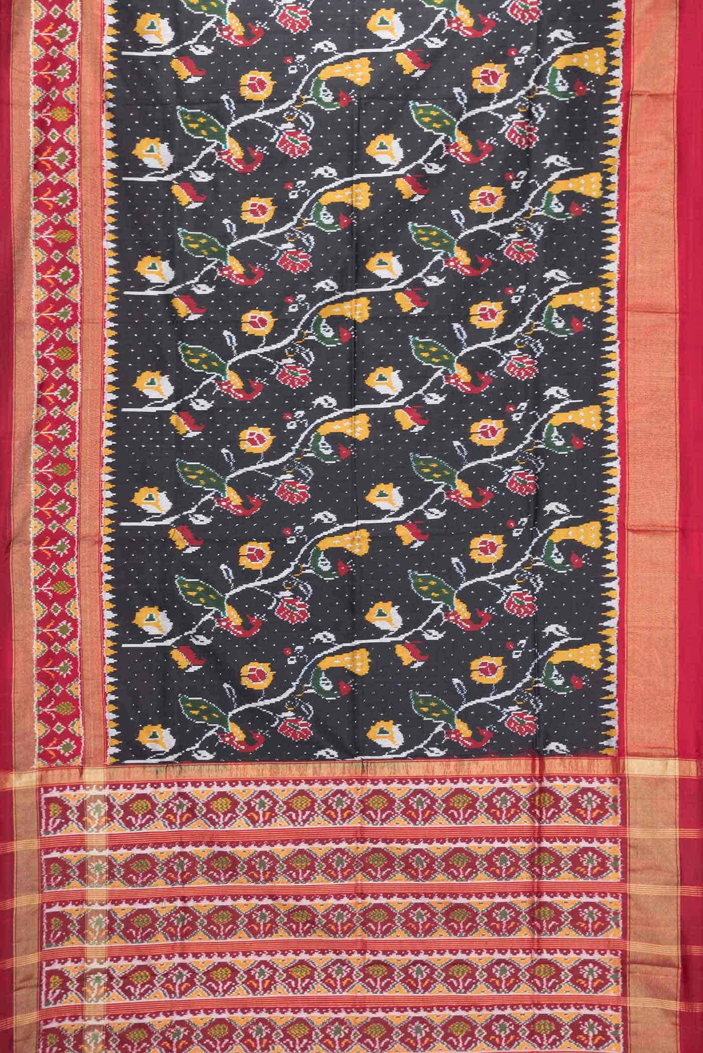 Black Double Ikat Saree