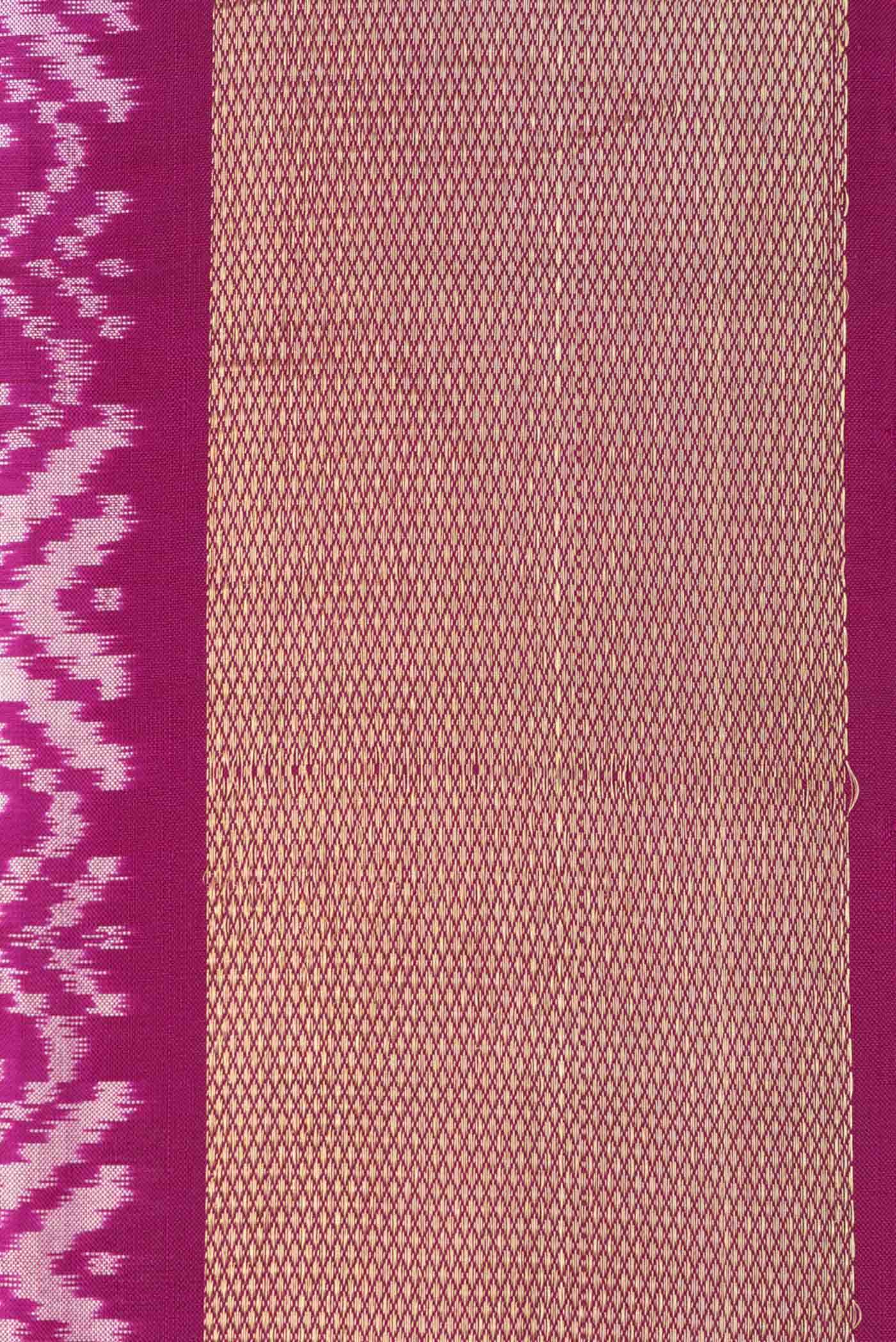 Parrot Green Double Ikat Saree