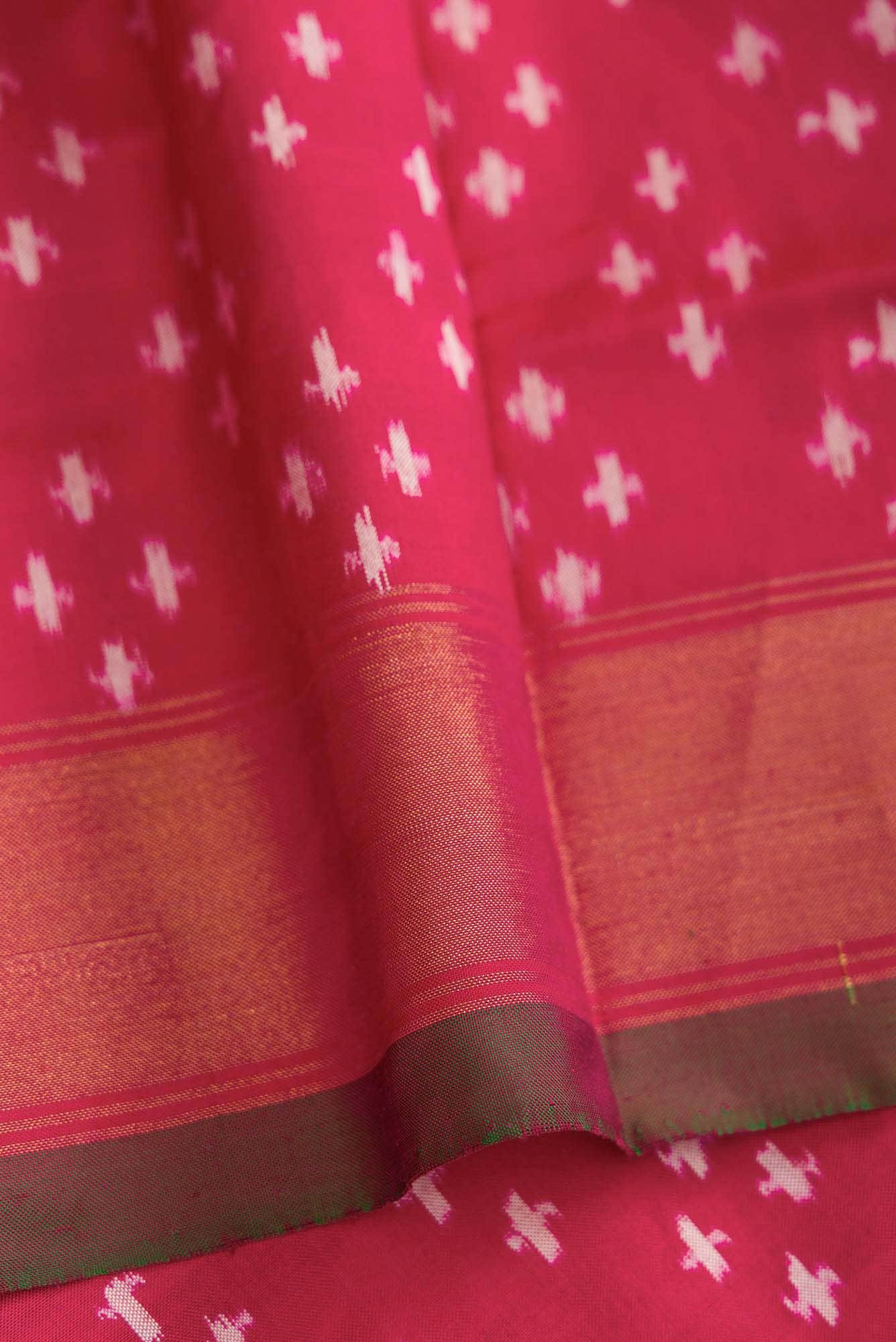 Grey Dual Tone Double Ikat Saree