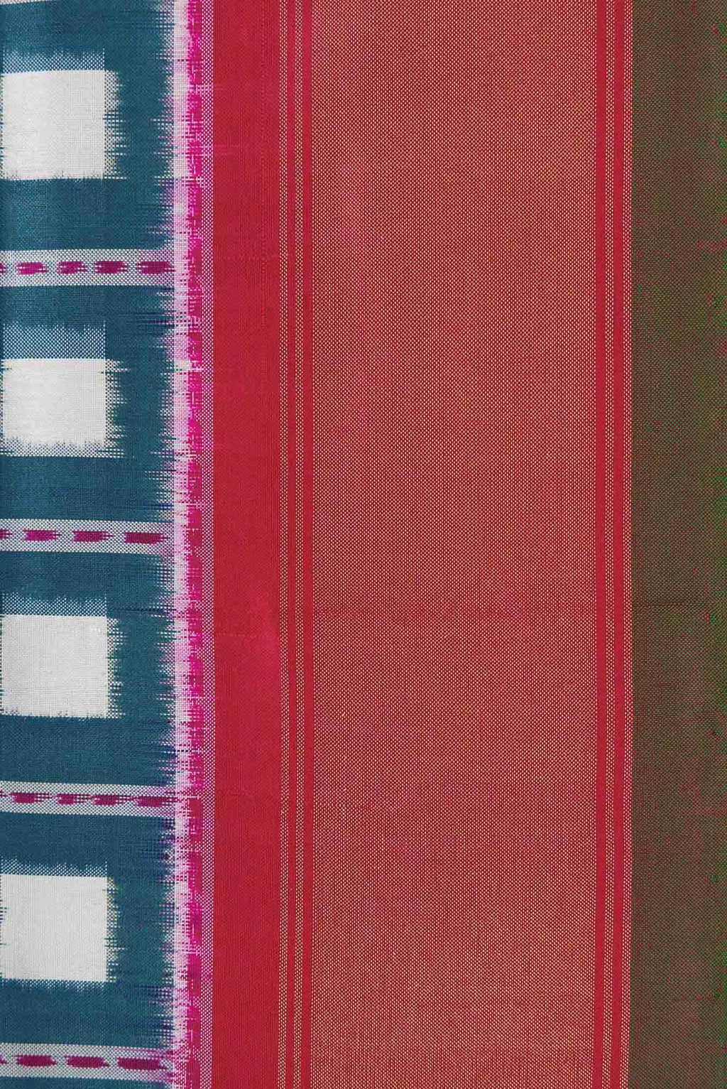 Grey Dual Tone Double Ikat Saree