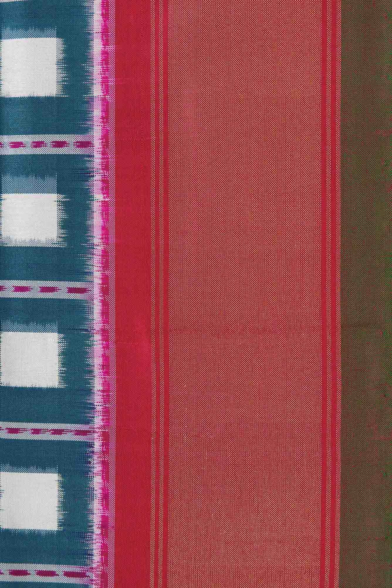 Grey Dual Tone Double Ikat Saree