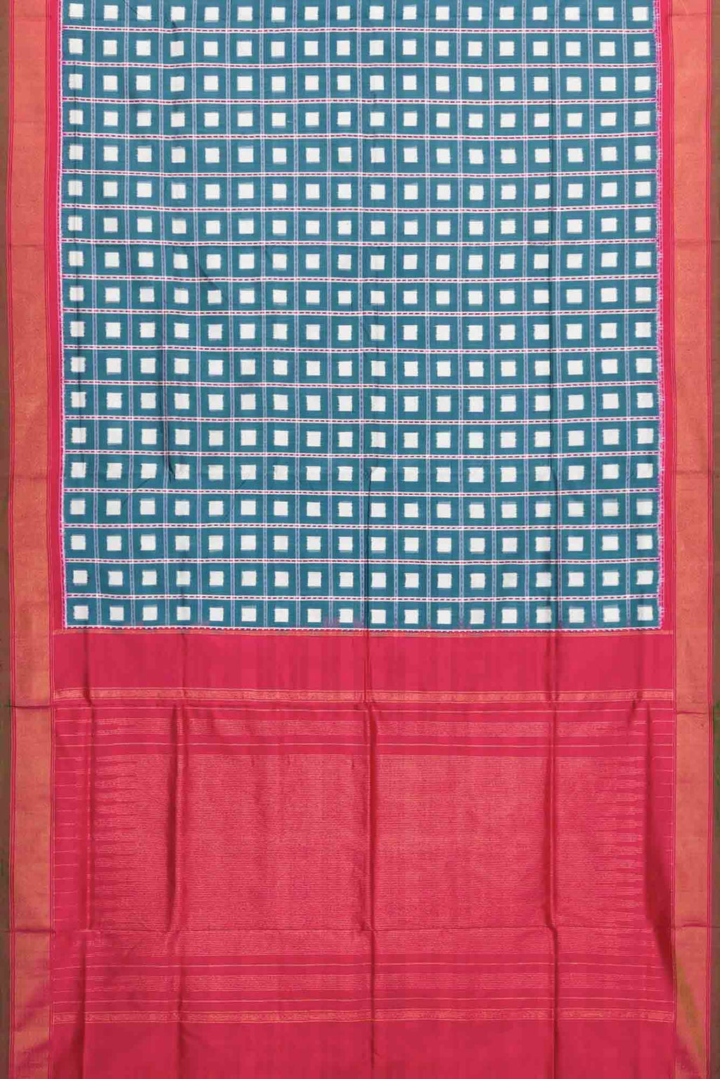 Grey Dual Tone Double Ikat Saree